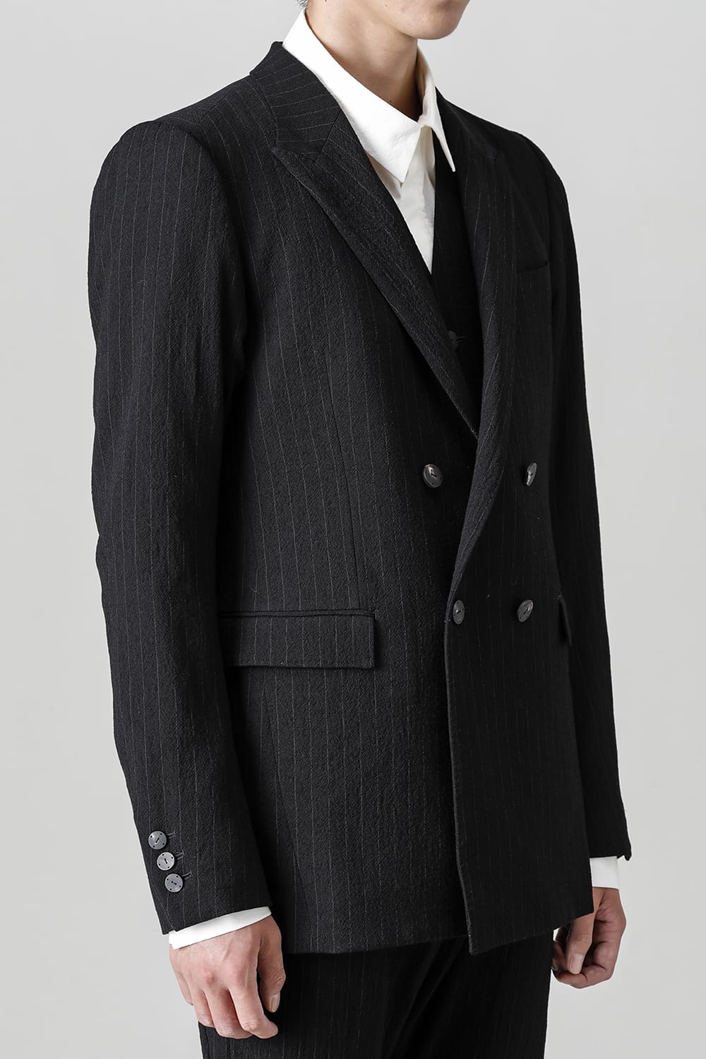 ジャケット シュリンク ウール ストライプ