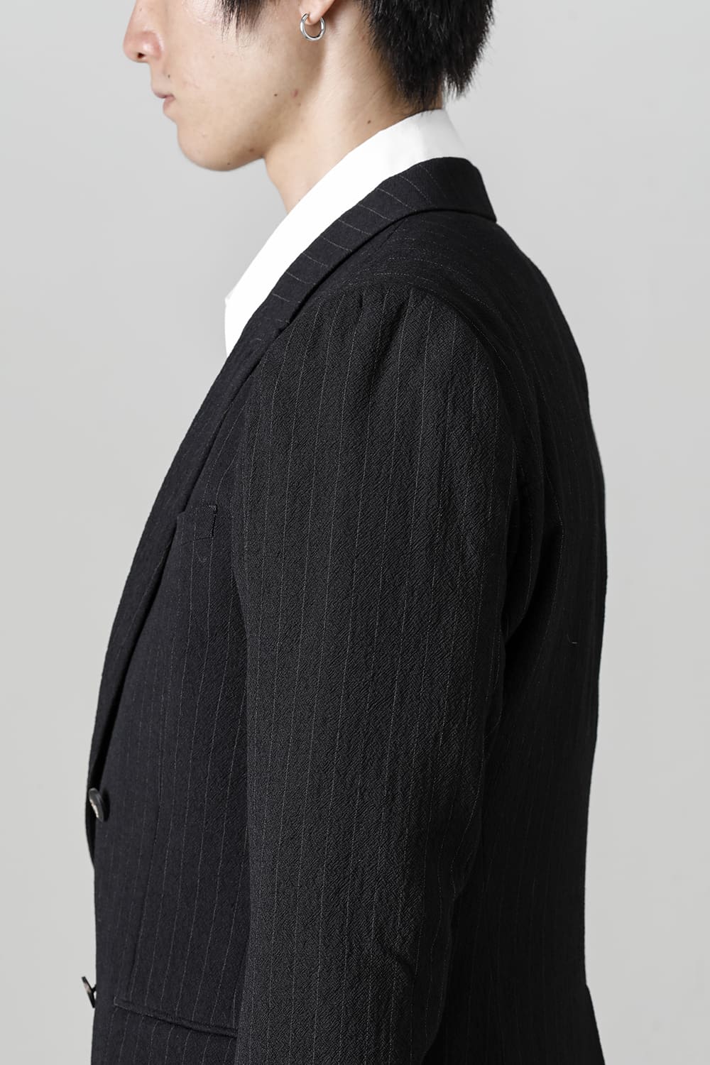 ジャケット シュリンク ウール ストライプ