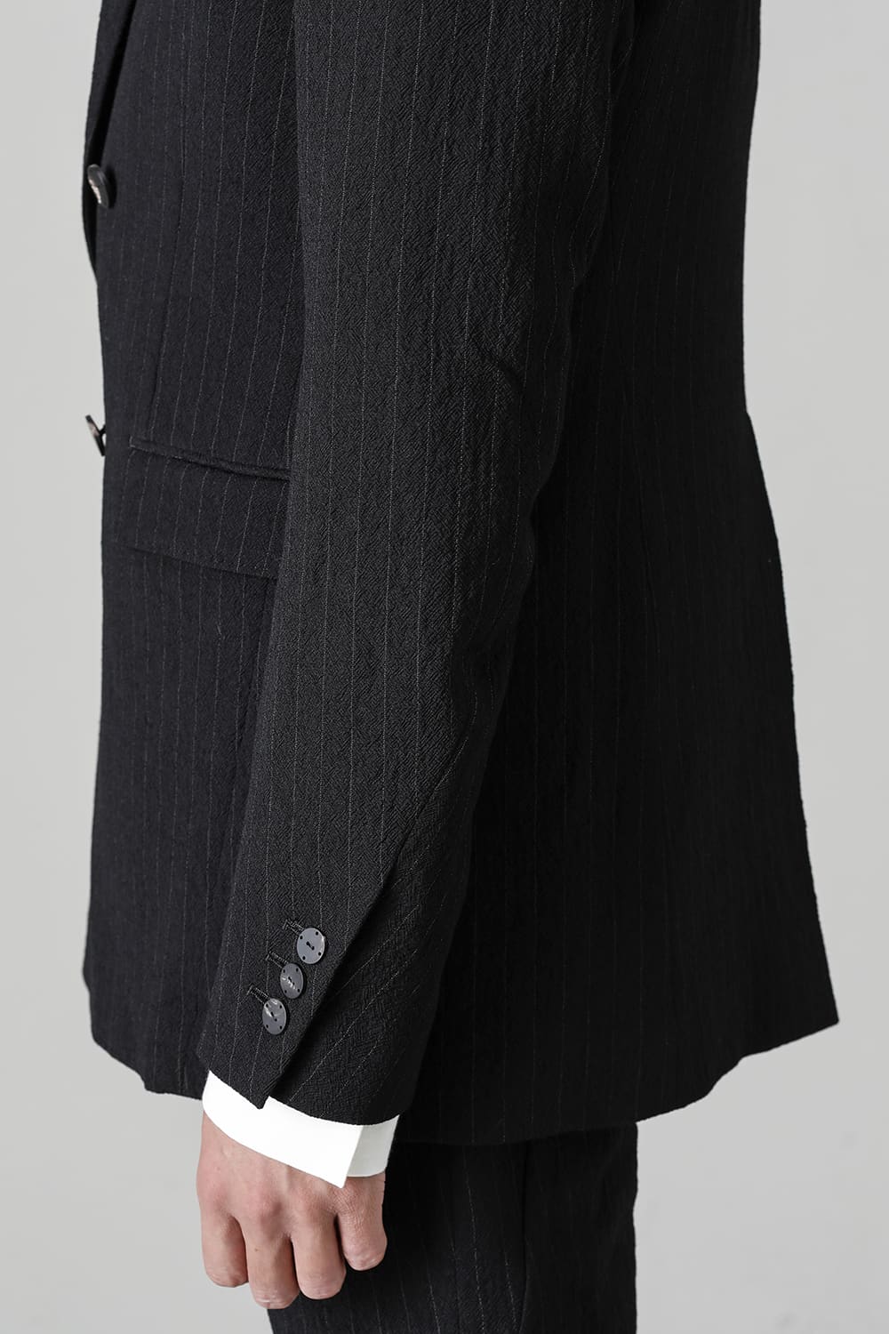 ジャケット シュリンク ウール ストライプ