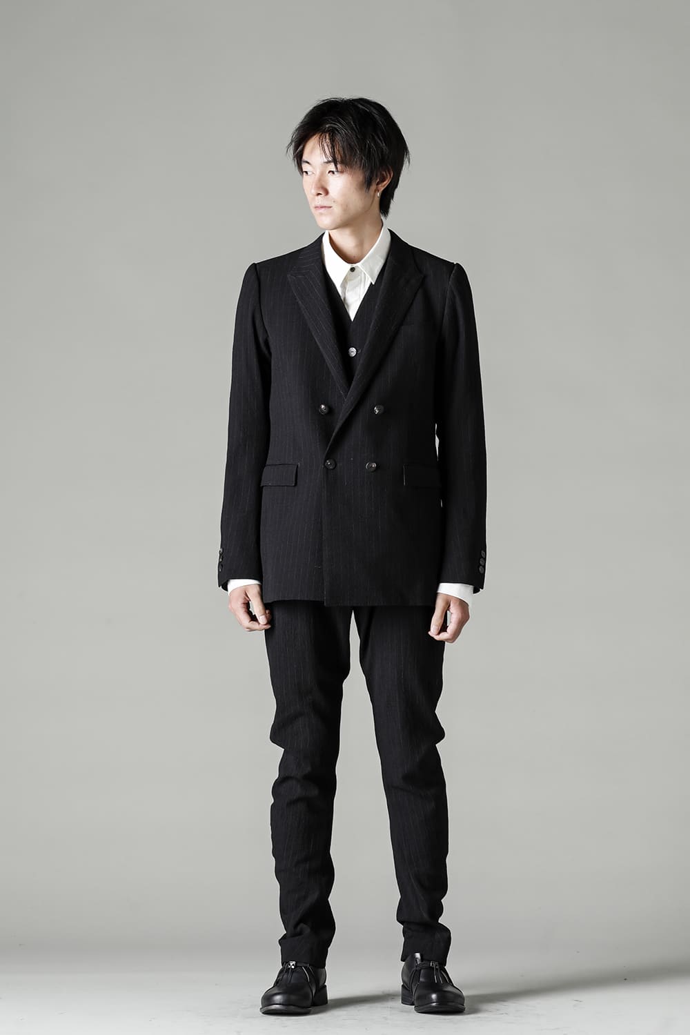 ジャケット シュリンク ウール ストライプ