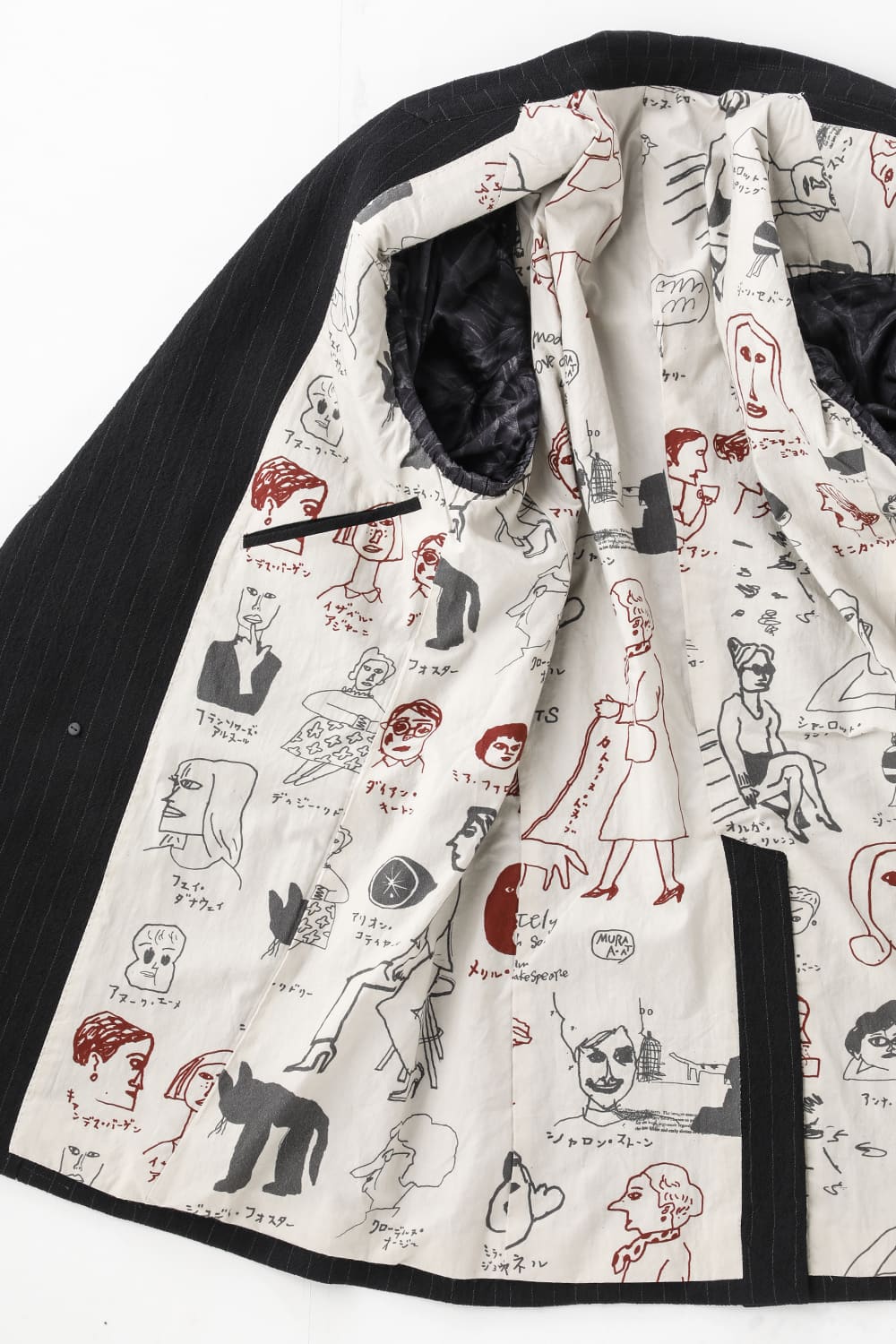 ジャケット シュリンク ウール ストライプ