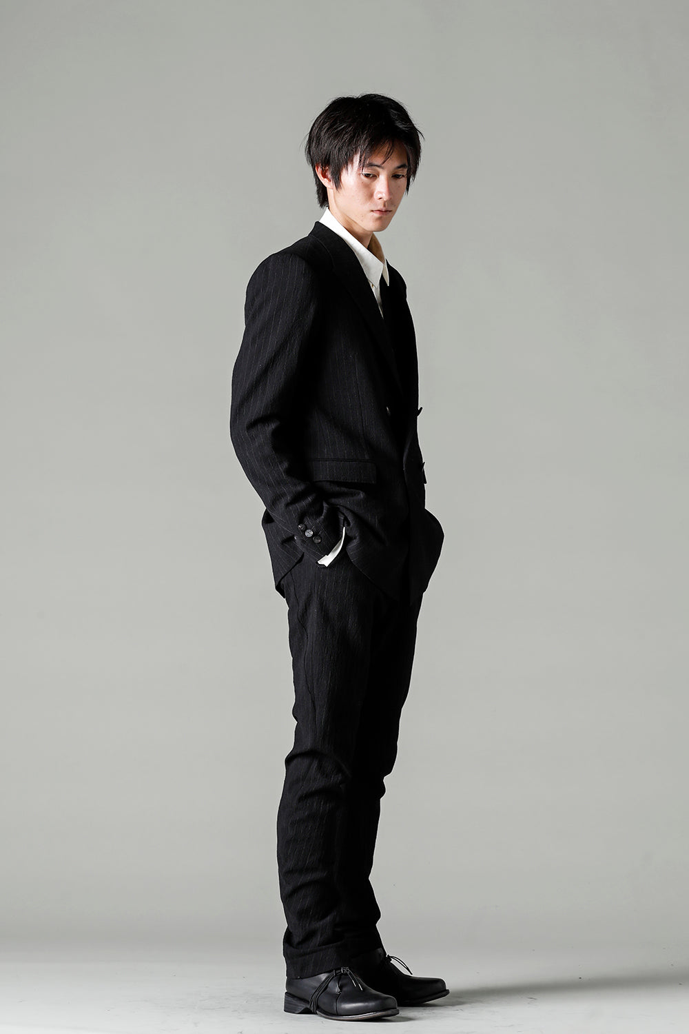 ジャケット シュリンク ウール ストライプ