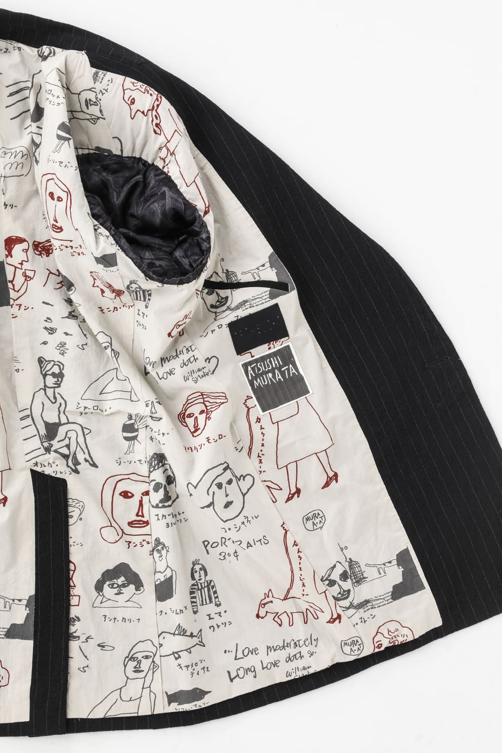 ジャケット シュリンク ウール ストライプ