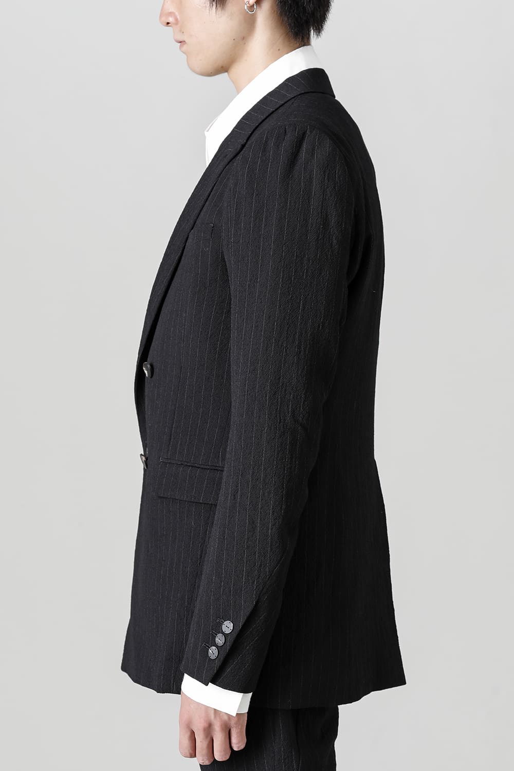 ジャケット シュリンク ウール ストライプ