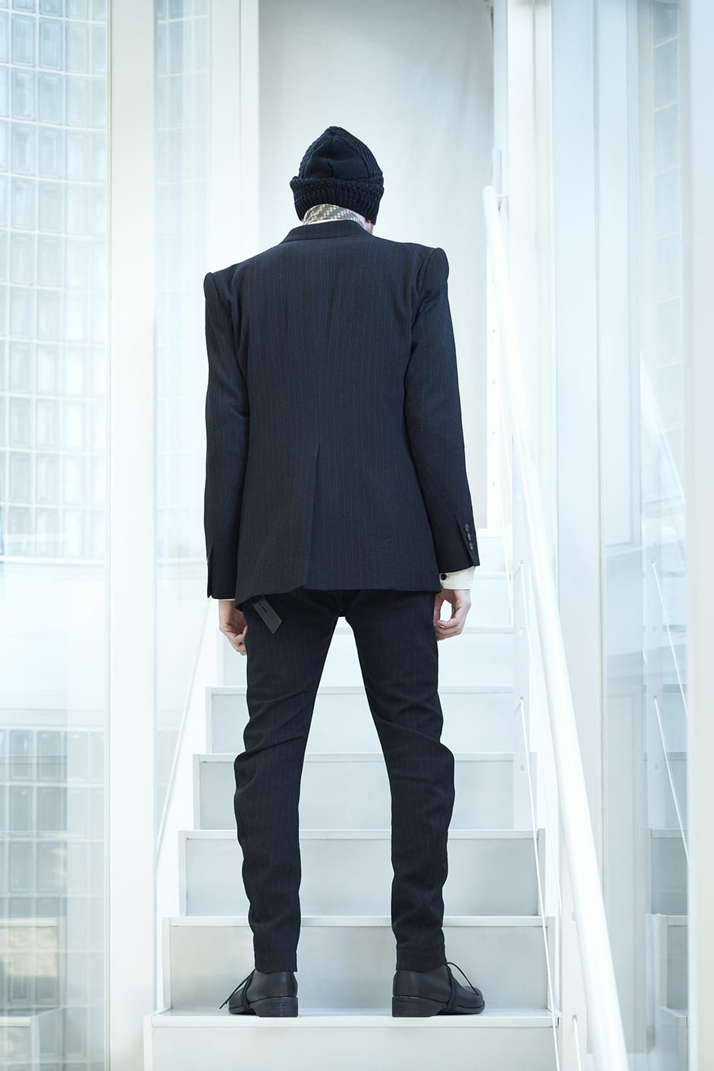 ジャケット シュリンク ウール ストライプ