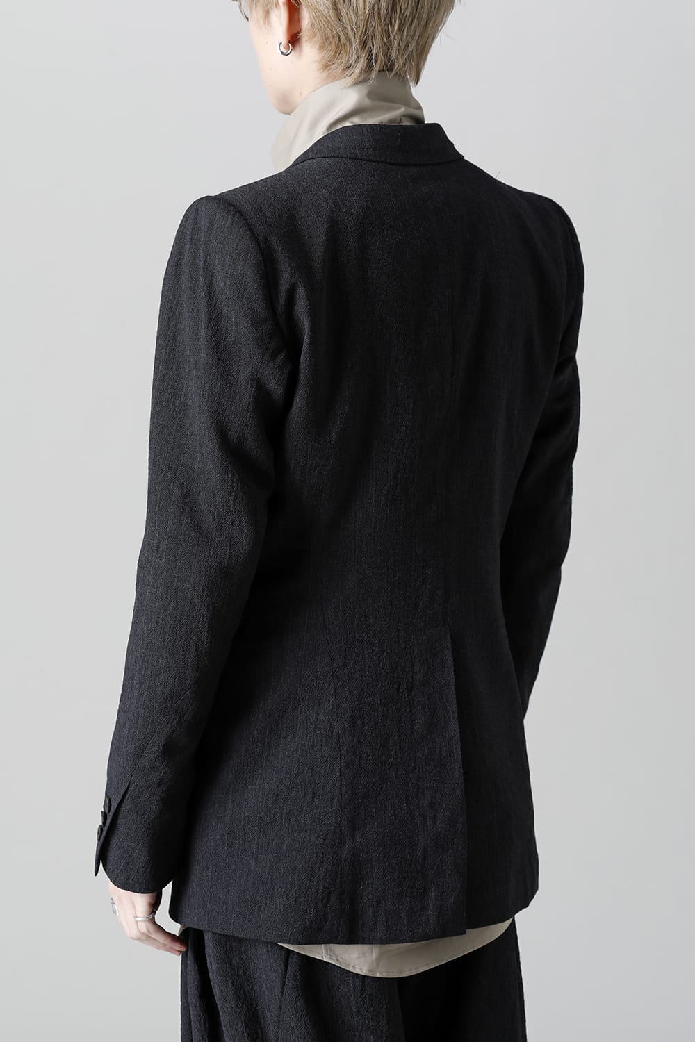 Tailored jacket shrink wool stripe