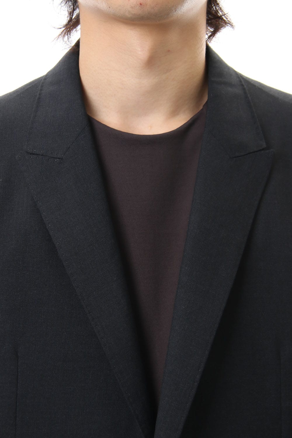 Wool Super 120's Peaked Lapel Jacket