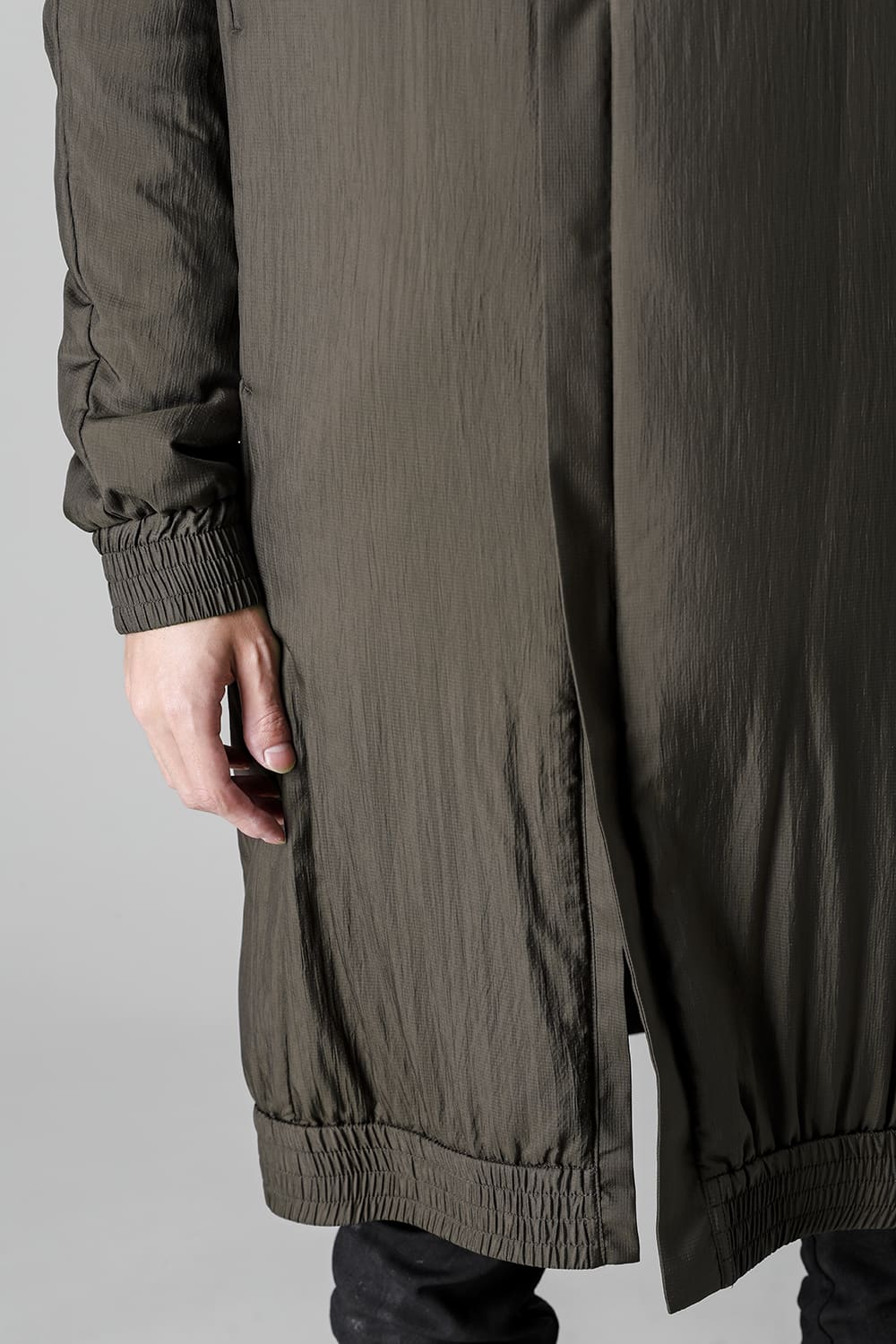 Nylon coat shrink nylon Dark Khaki