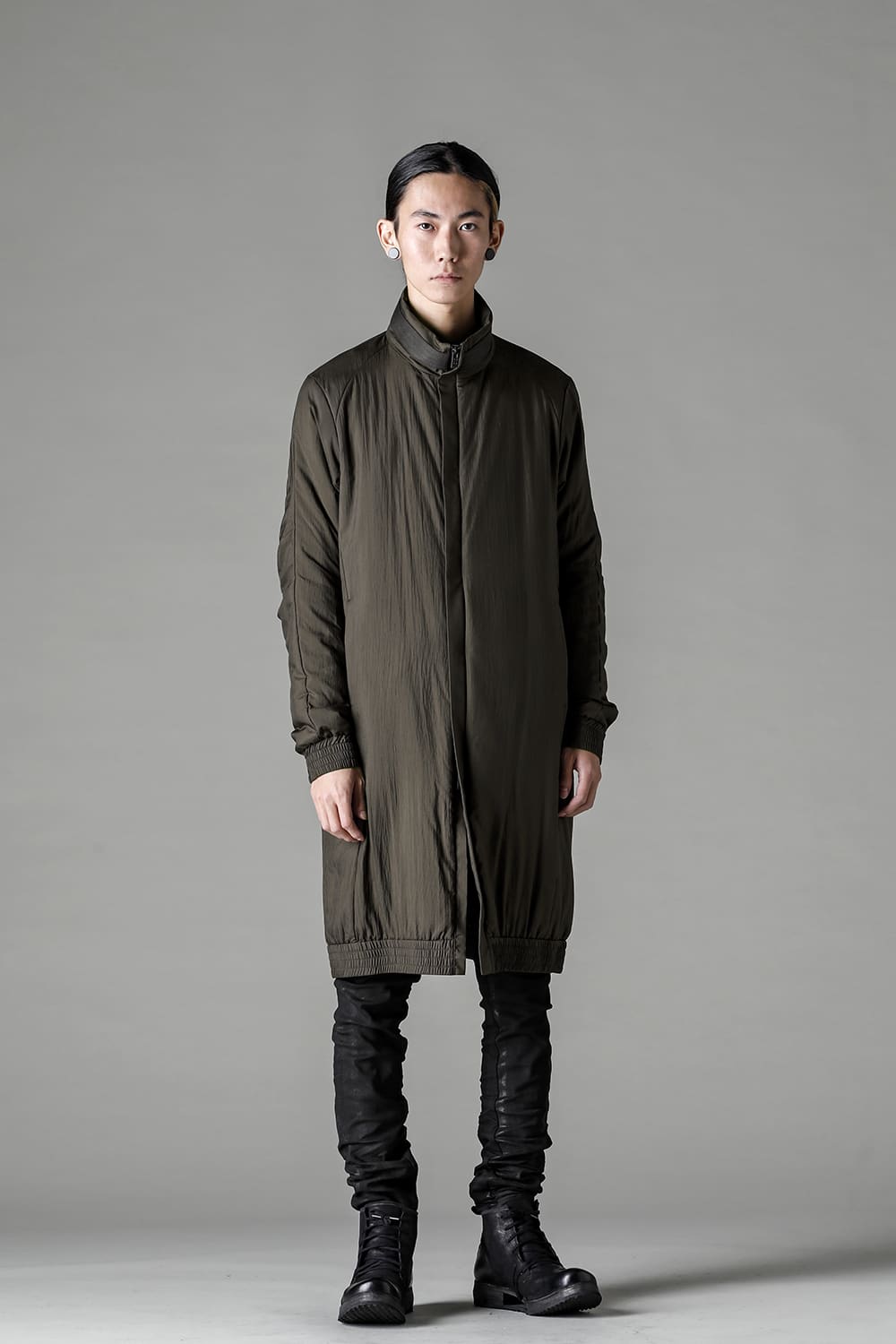 Nylon coat shrink nylon Dark Khaki