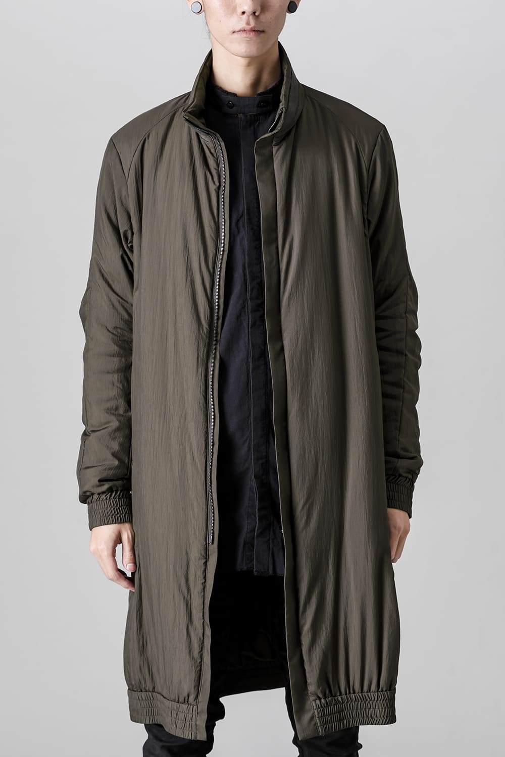 Nylon coat shrink nylon Dark Khaki