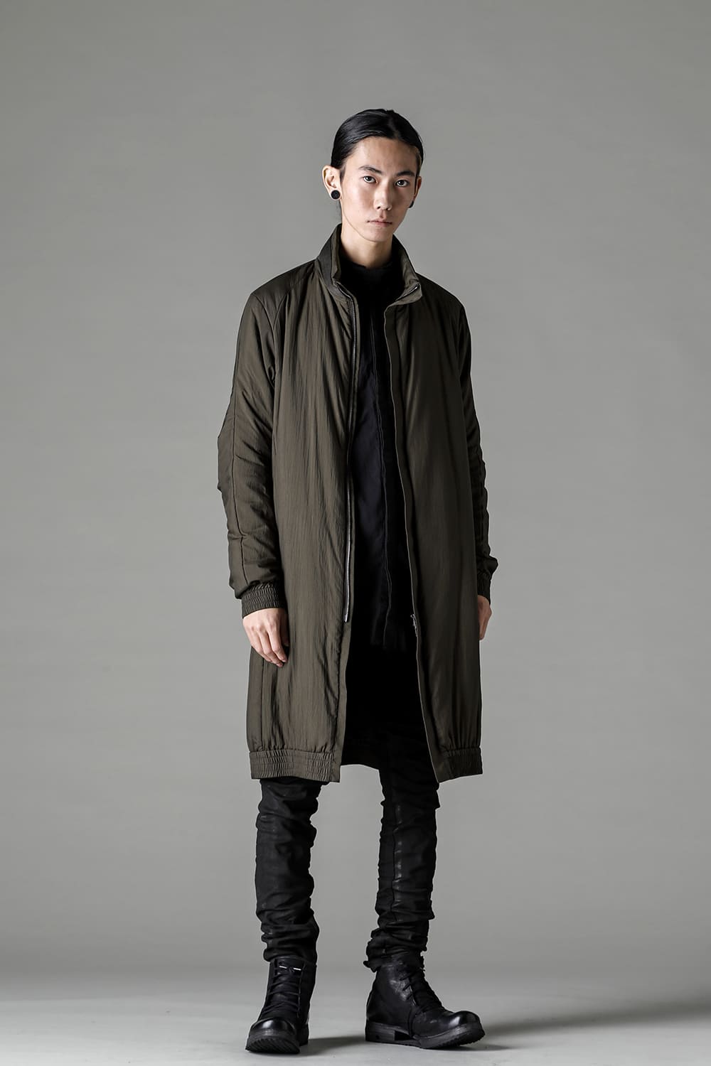 Nylon coat shrink nylon Dark Khaki