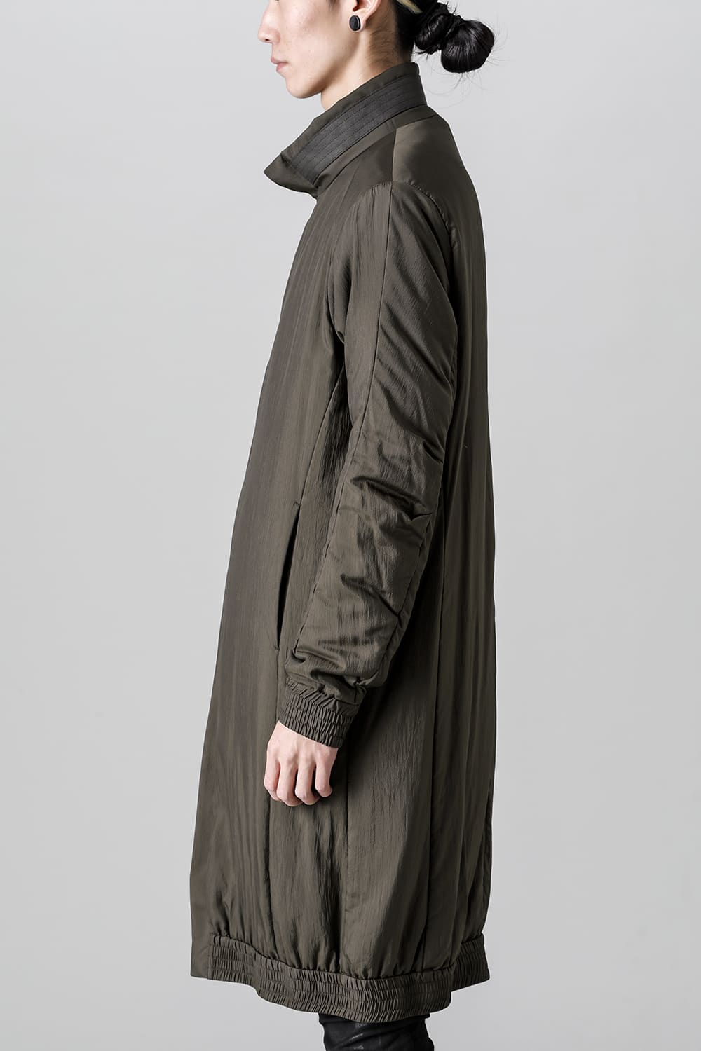 Nylon coat shrink nylon Dark Khaki