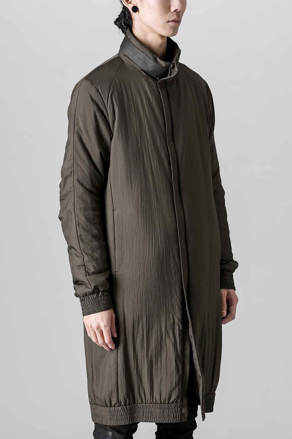 Nylon coat shrink nylon Dark Khaki