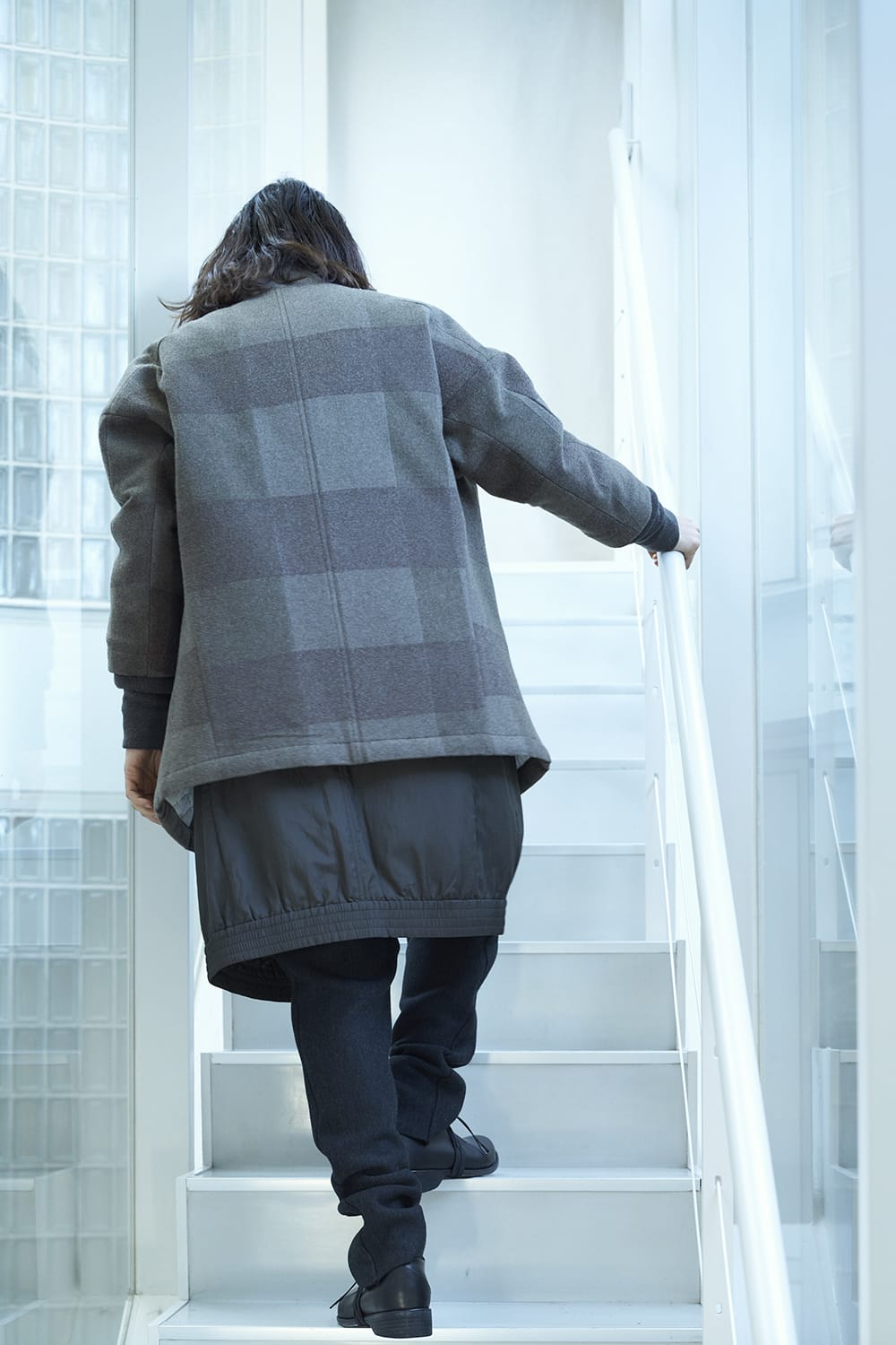 Nylon coat shrink nylon Dark Khaki