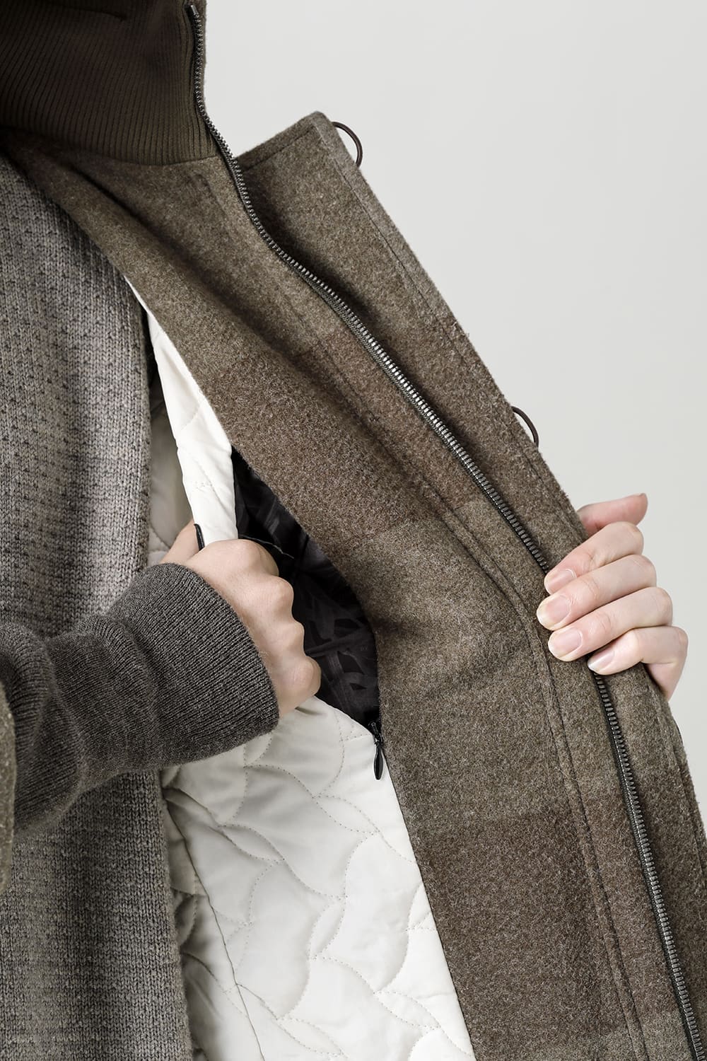 L7 coat wool needle punch