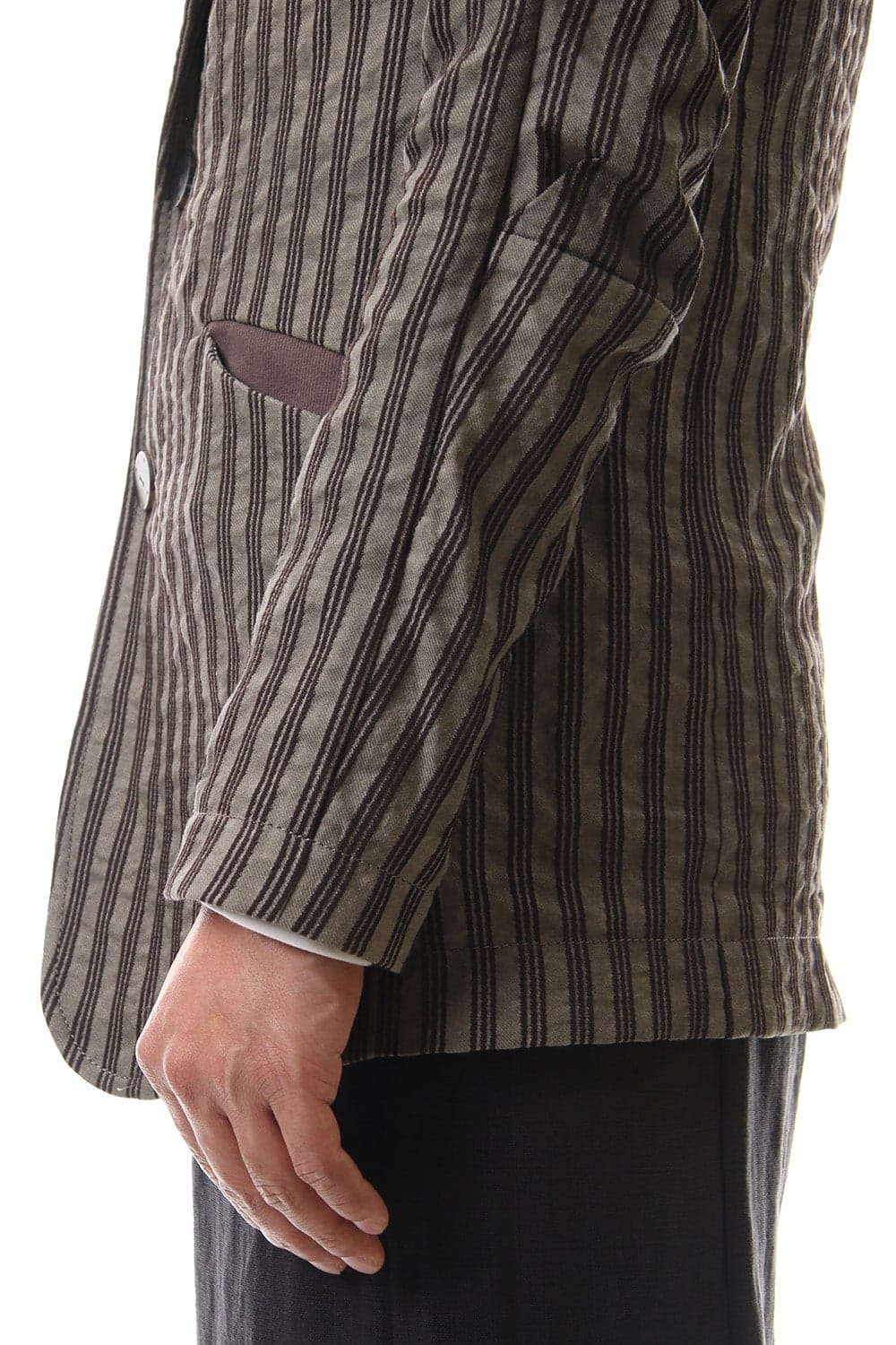 Jacket Cotton ramie stripe