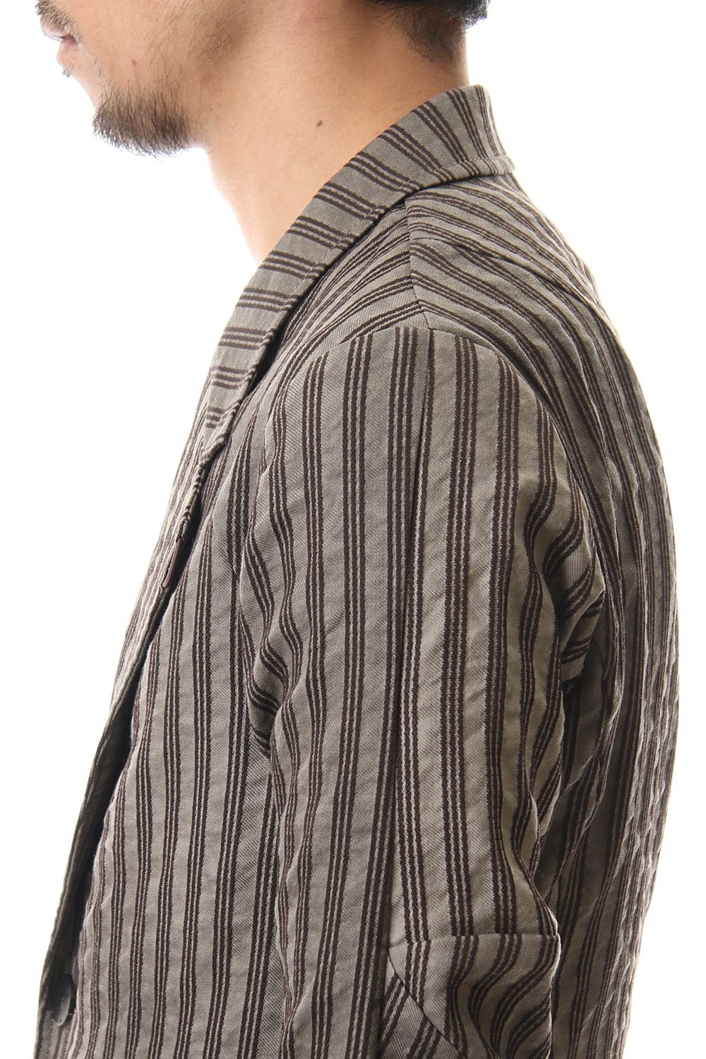 Jacket Cotton ramie stripe