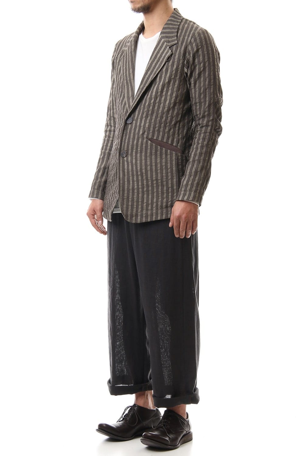 Jacket Cotton ramie stripe