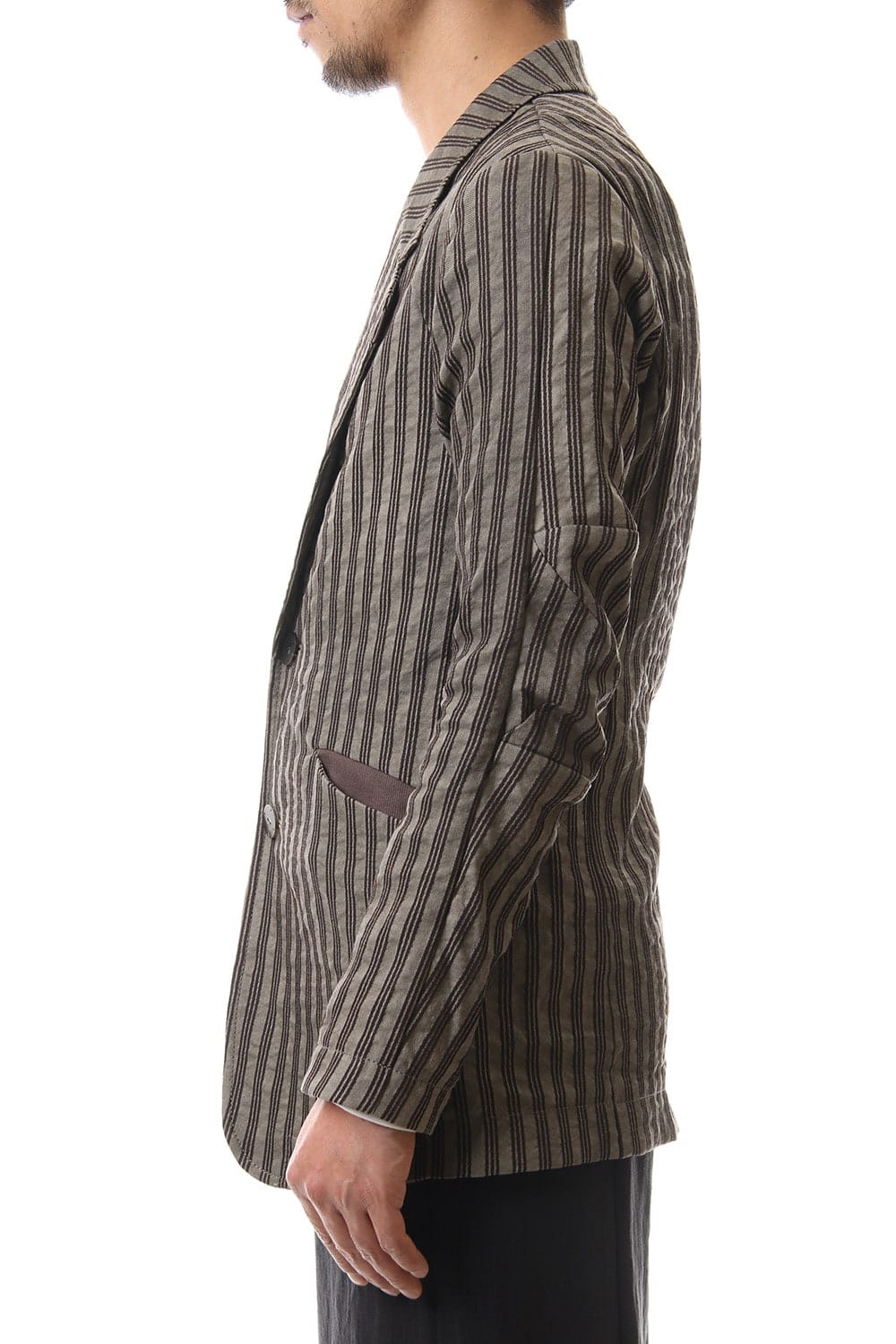 Jacket Cotton ramie stripe