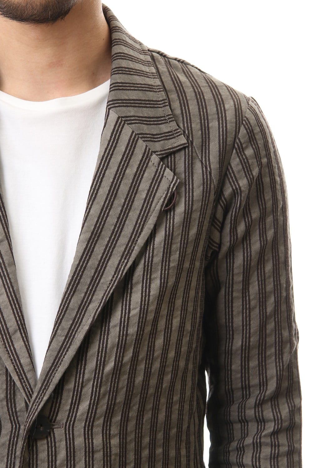 Jacket Cotton ramie stripe