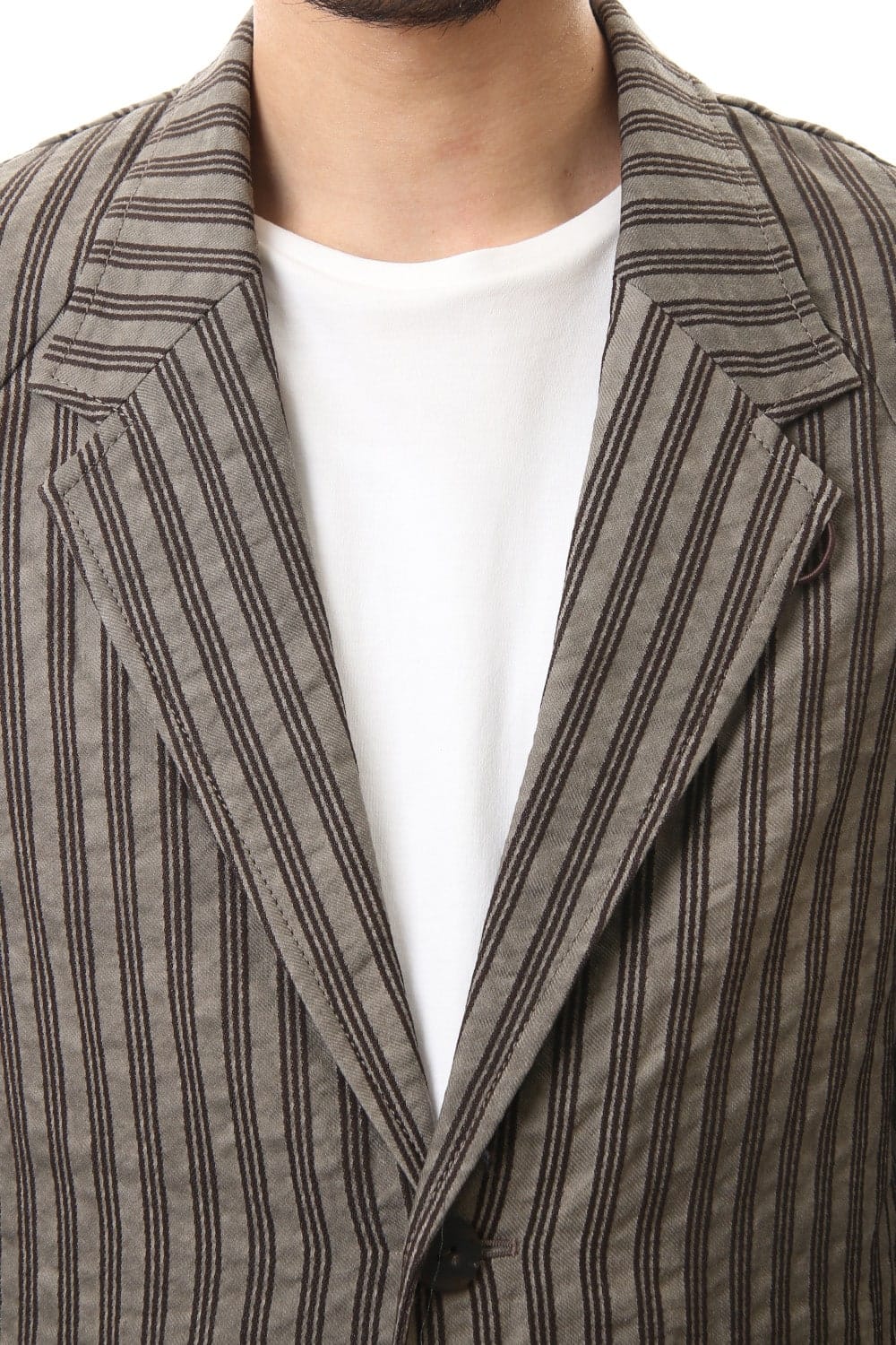 Jacket Cotton ramie stripe