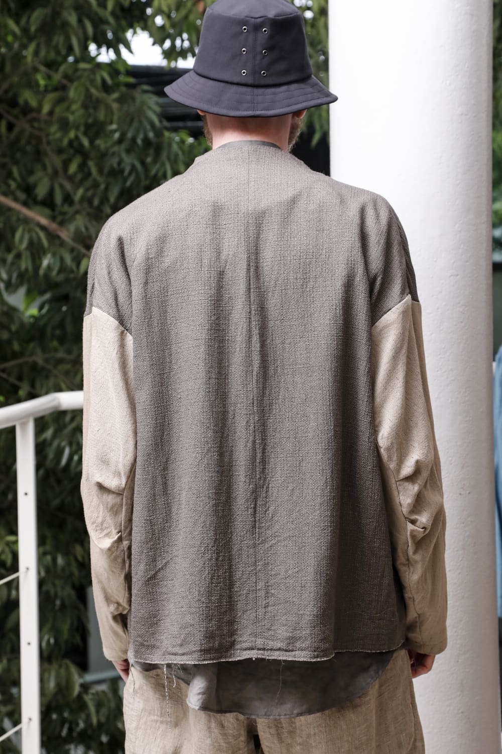 Jacket linen / viscose / cotton  Madgray × Beige
