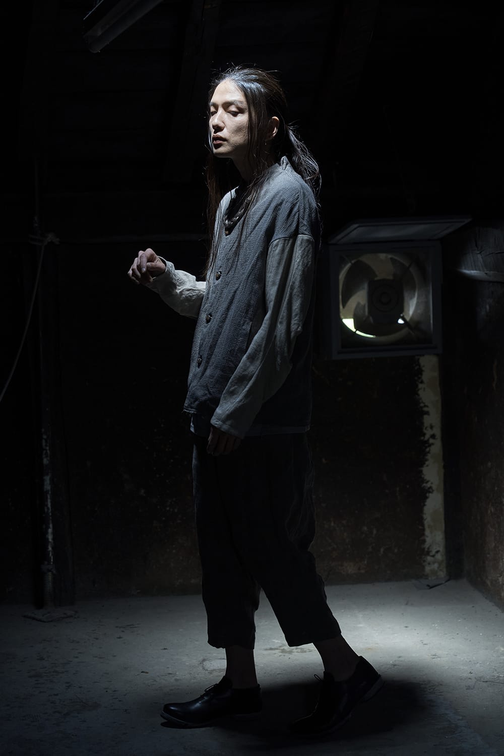 Jacket linen / viscose / cotton  Black × Beige