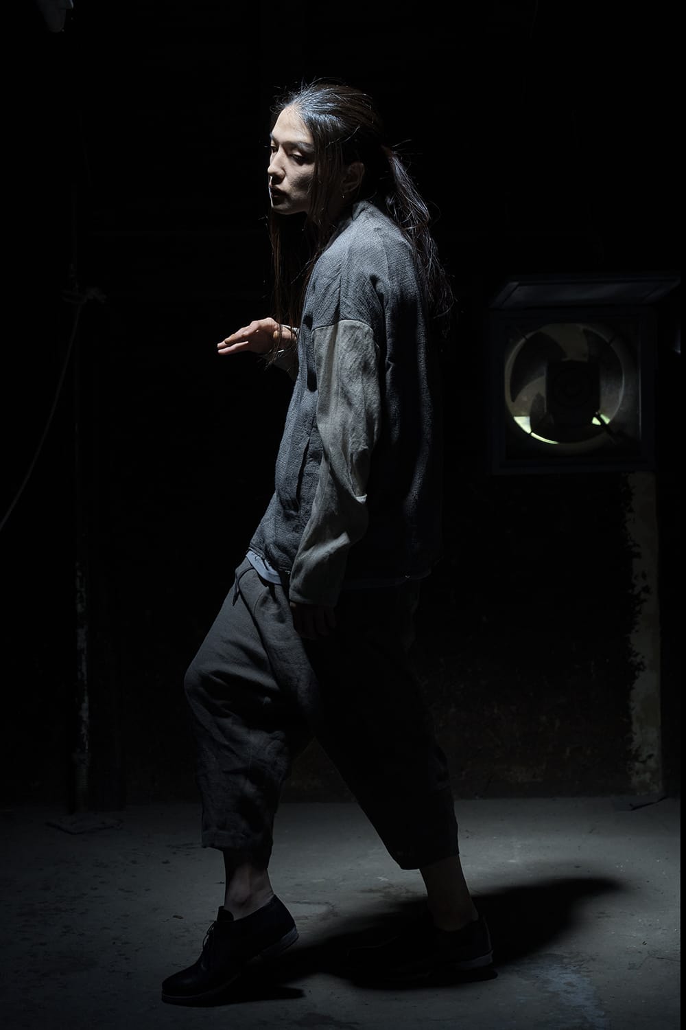 Jacket linen / viscose / cotton  Black × Beige