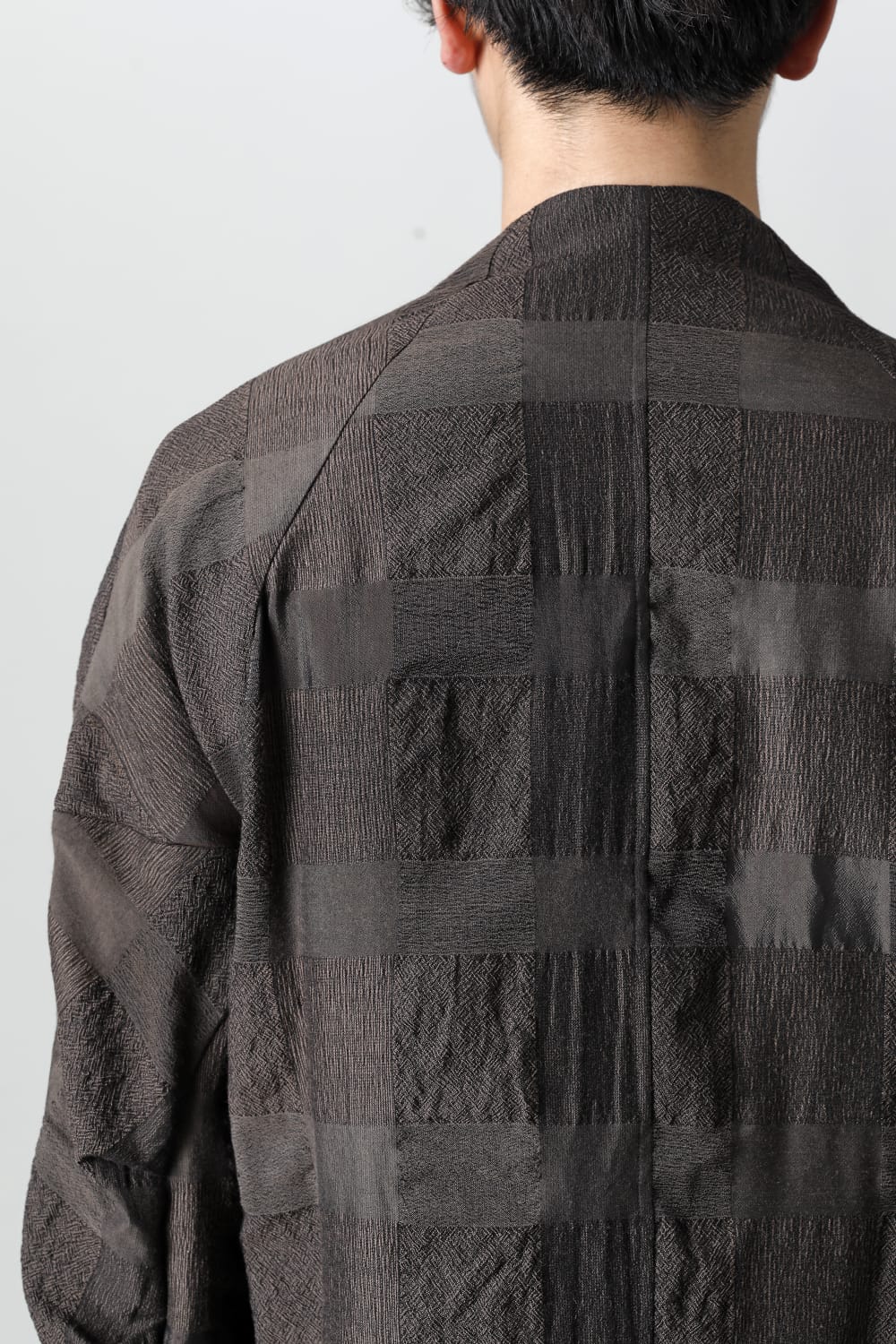 Jacket block check jacquard  Gray