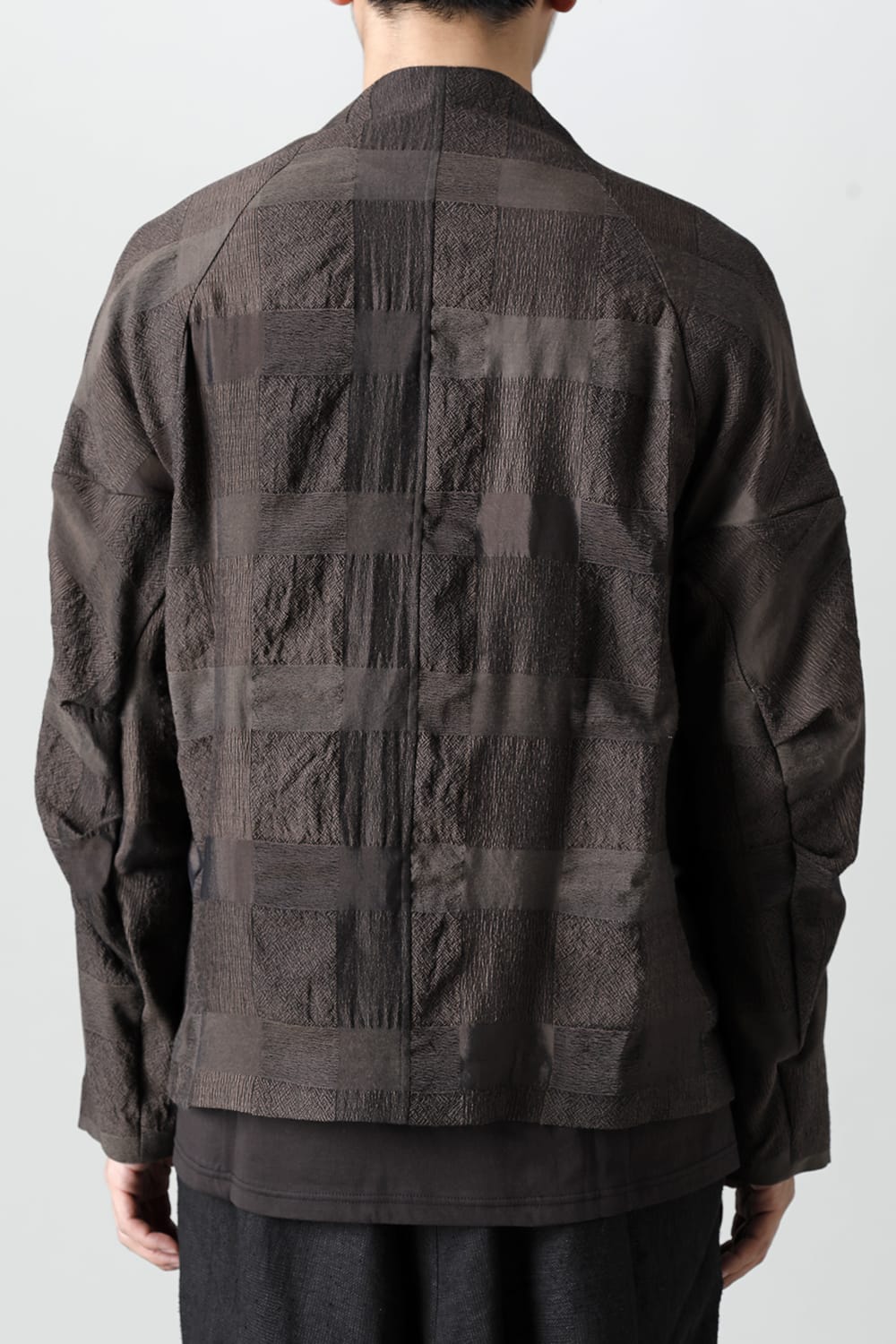 Jacket block check jacquard  Gray