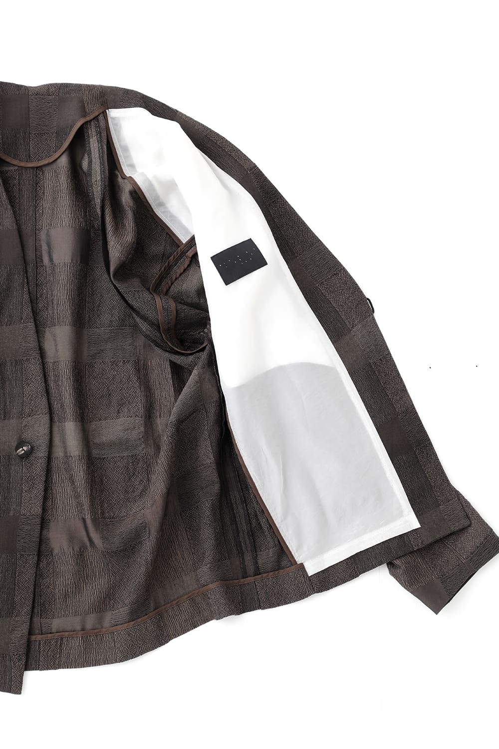 Jacket block check jacquard  Gray