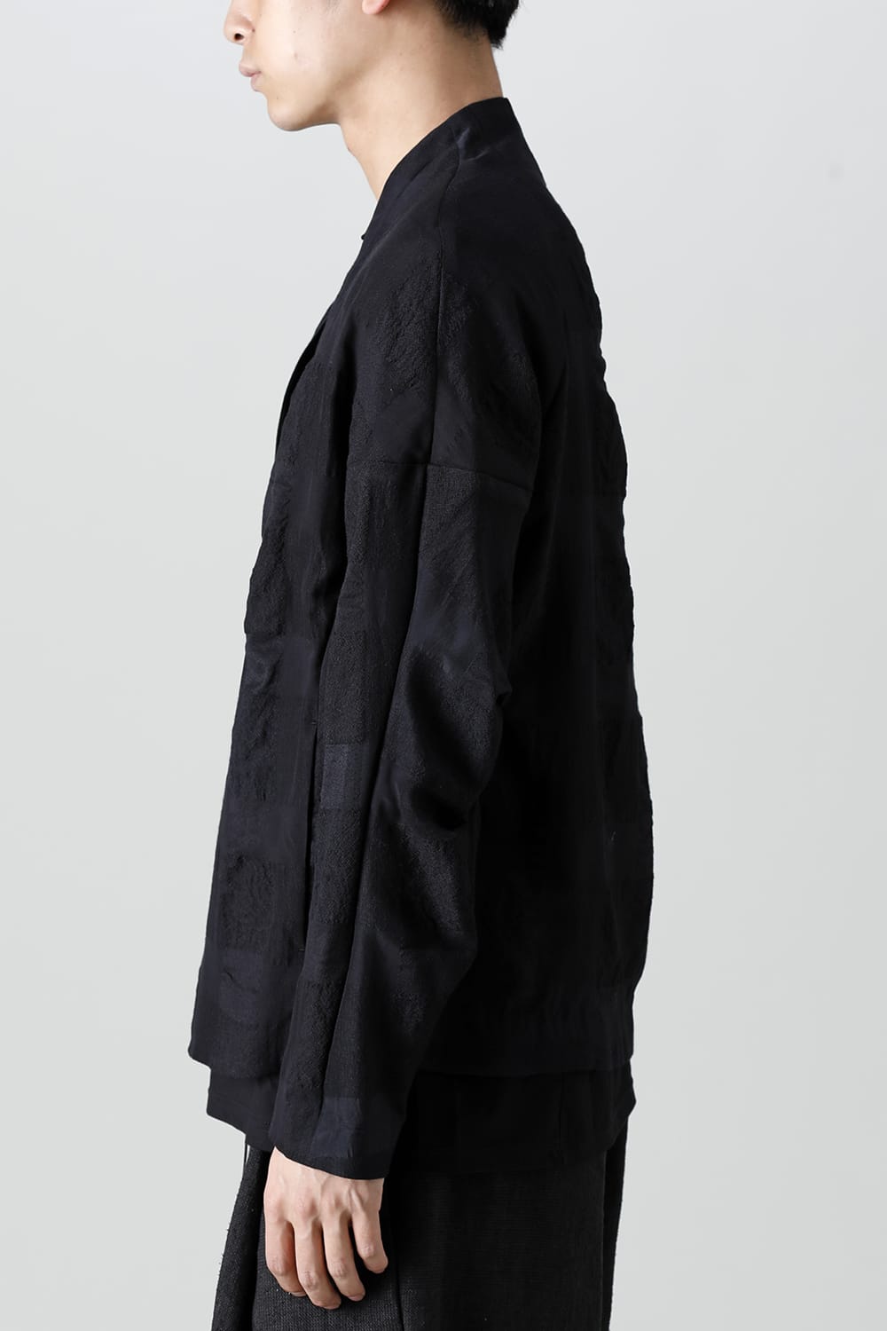 Jacket block check jacquard  Black