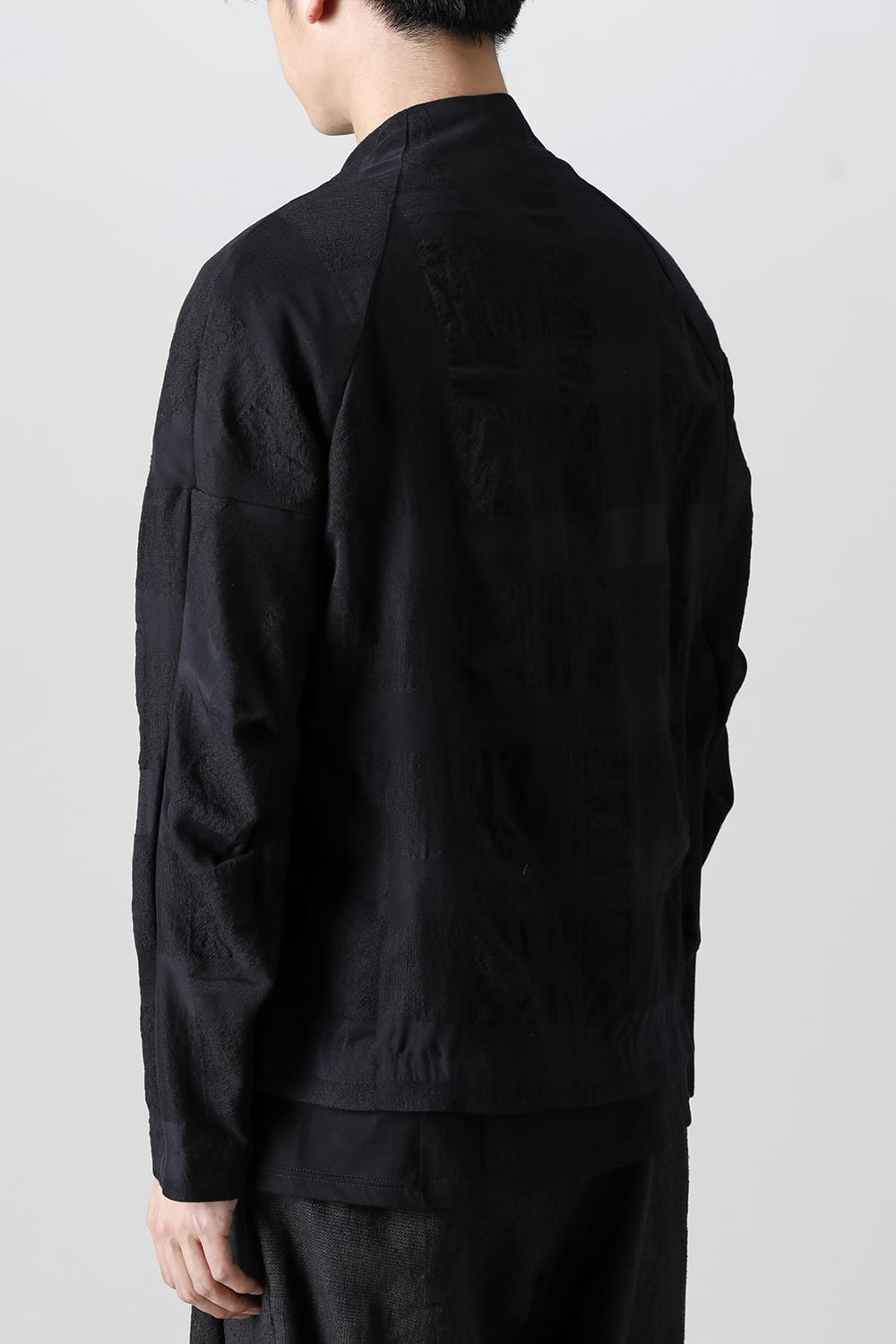Jacket block check jacquard  Black