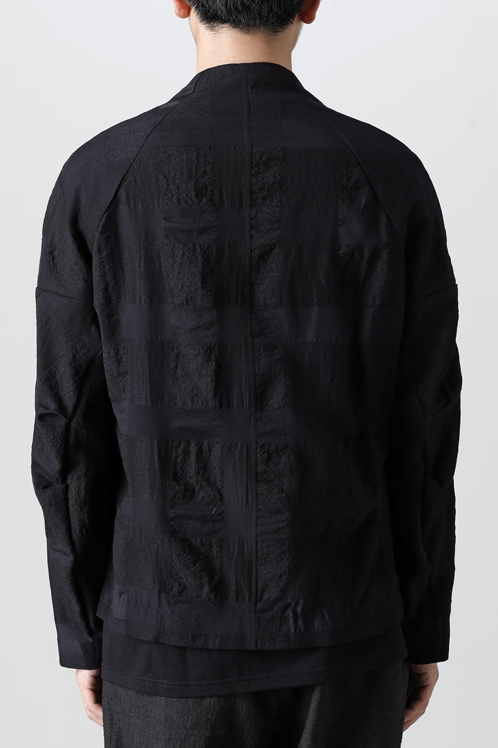 Jacket block check jacquard  Black