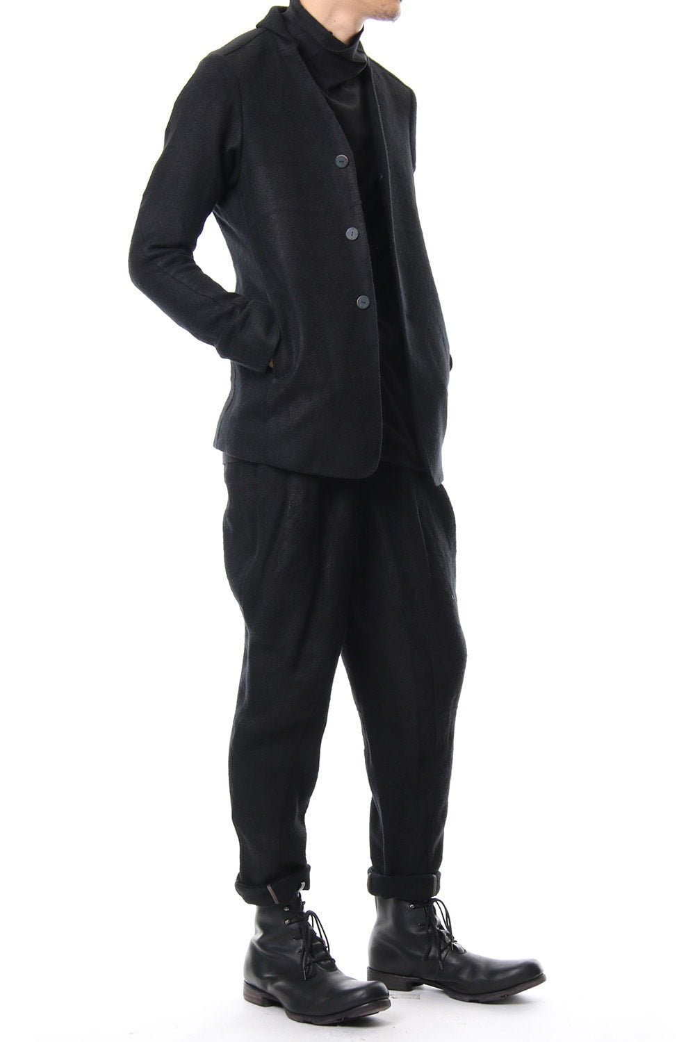 DEVOA Jacket Camel / Linen Shadow Check