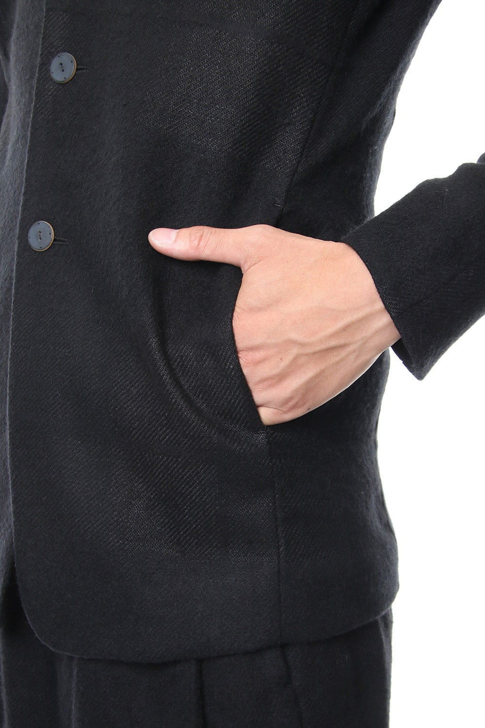 DEVOA Jacket Camel / Linen Shadow Check