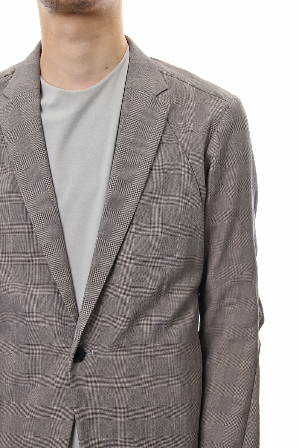 Jacket Cotton Glen Check - Beige