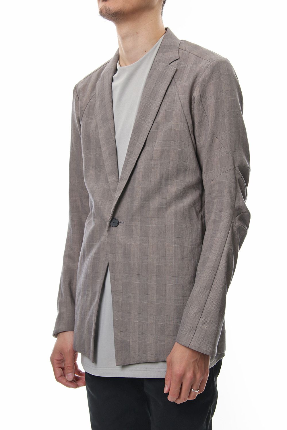 Jacket Cotton Glen Check - Beige