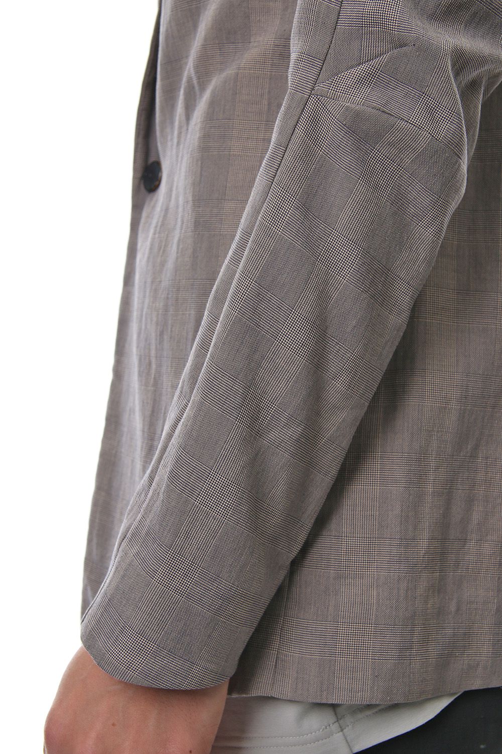 Jacket Cotton Glen Check - Beige