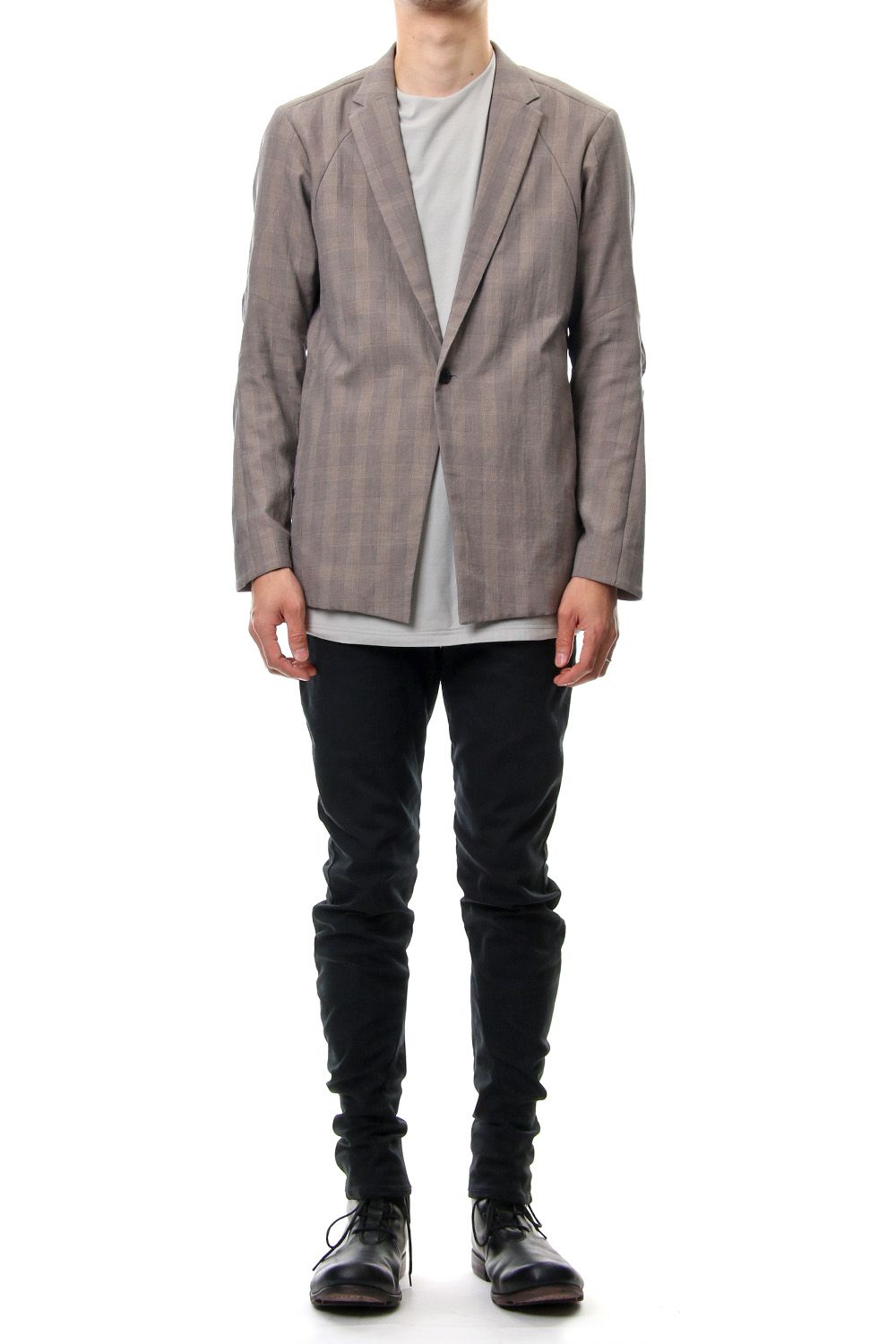 Jacket Cotton Glen Check - Beige