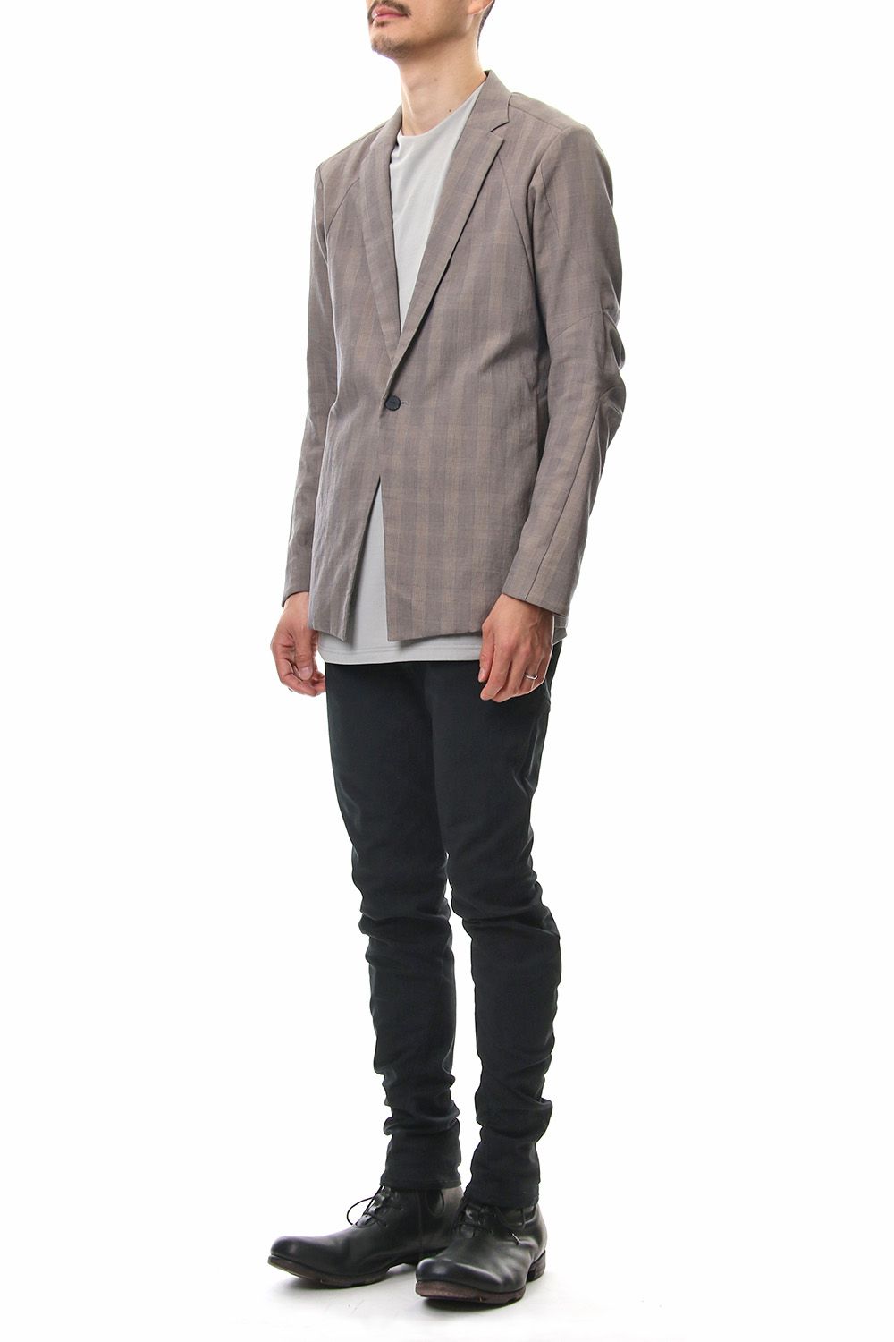 Jacket Cotton Glen Check - Beige