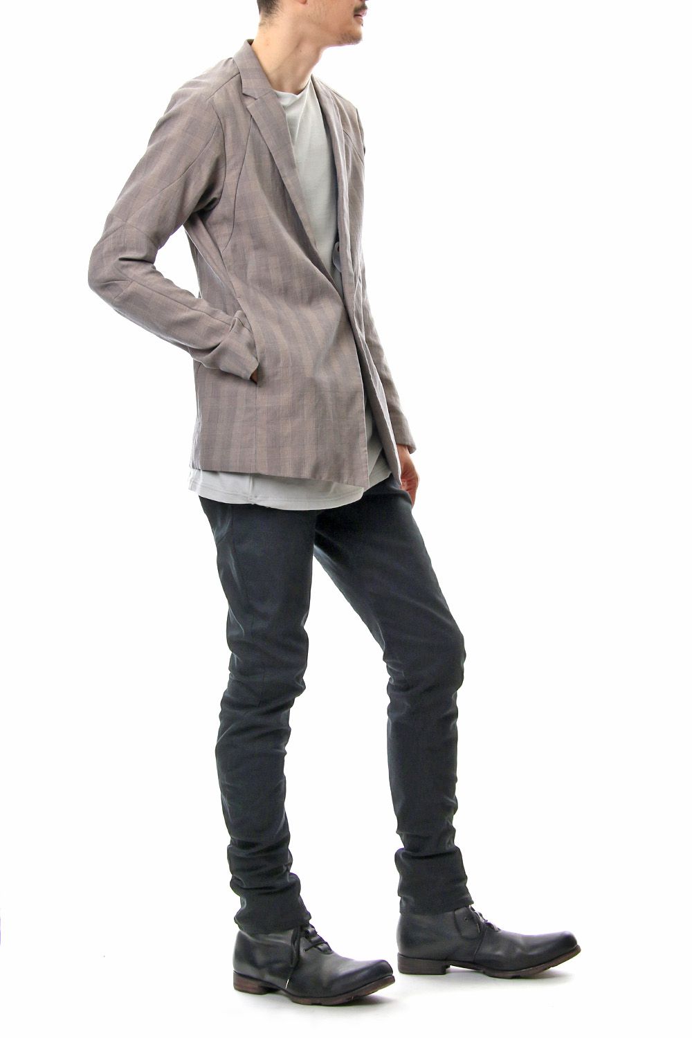 Jacket Cotton Glen Check - Beige