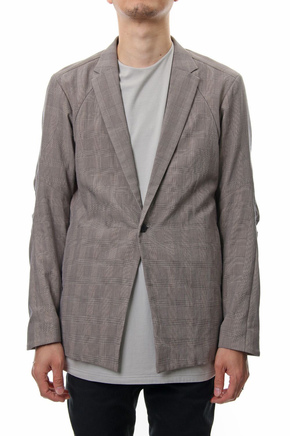 Jacket Cotton Glen Check - Beige