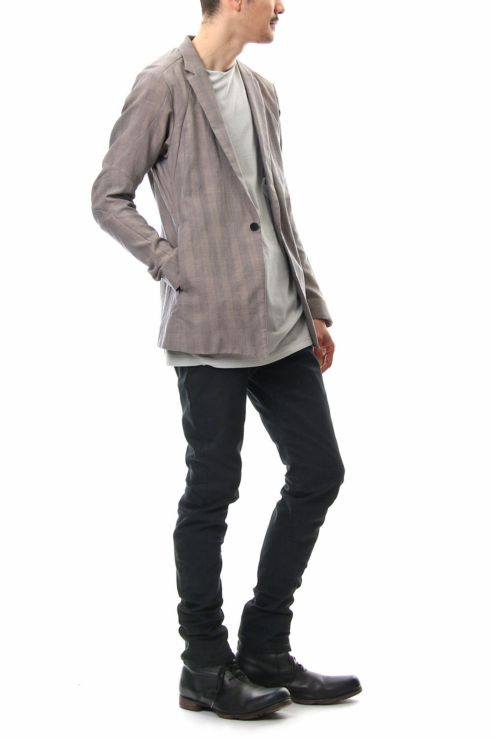 Jacket Cotton Glen Check - Beige