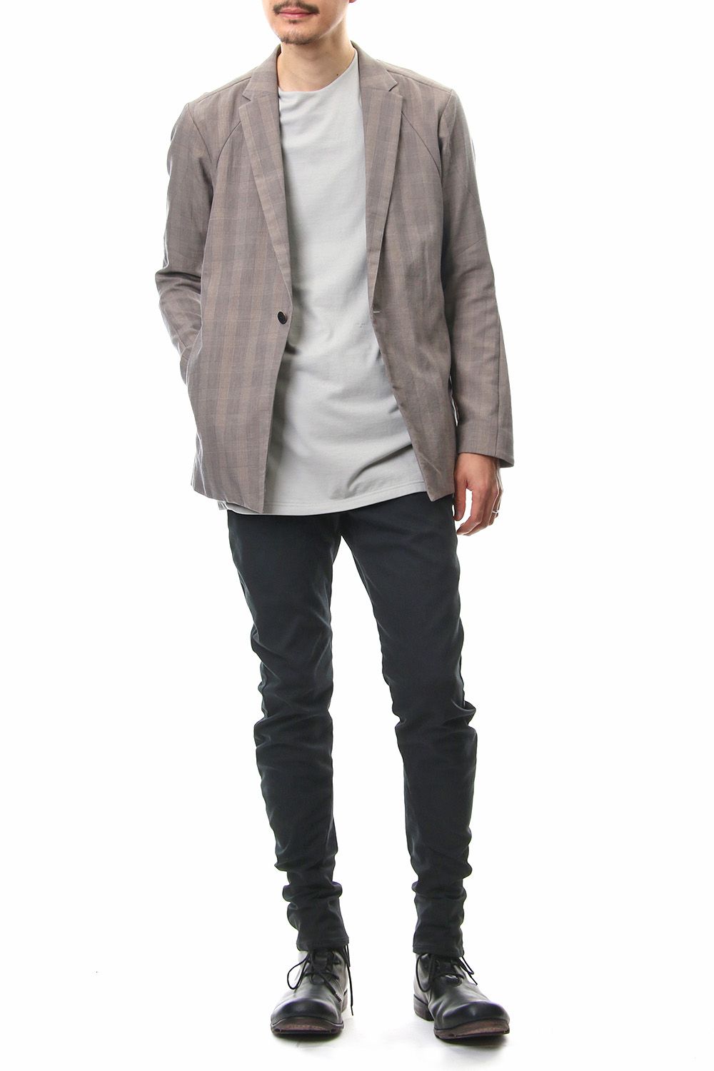 Jacket Cotton Glen Check - Beige