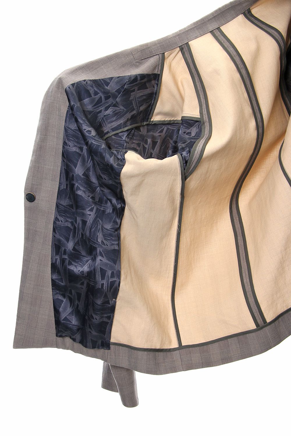 Jacket Cotton Glen Check - Beige