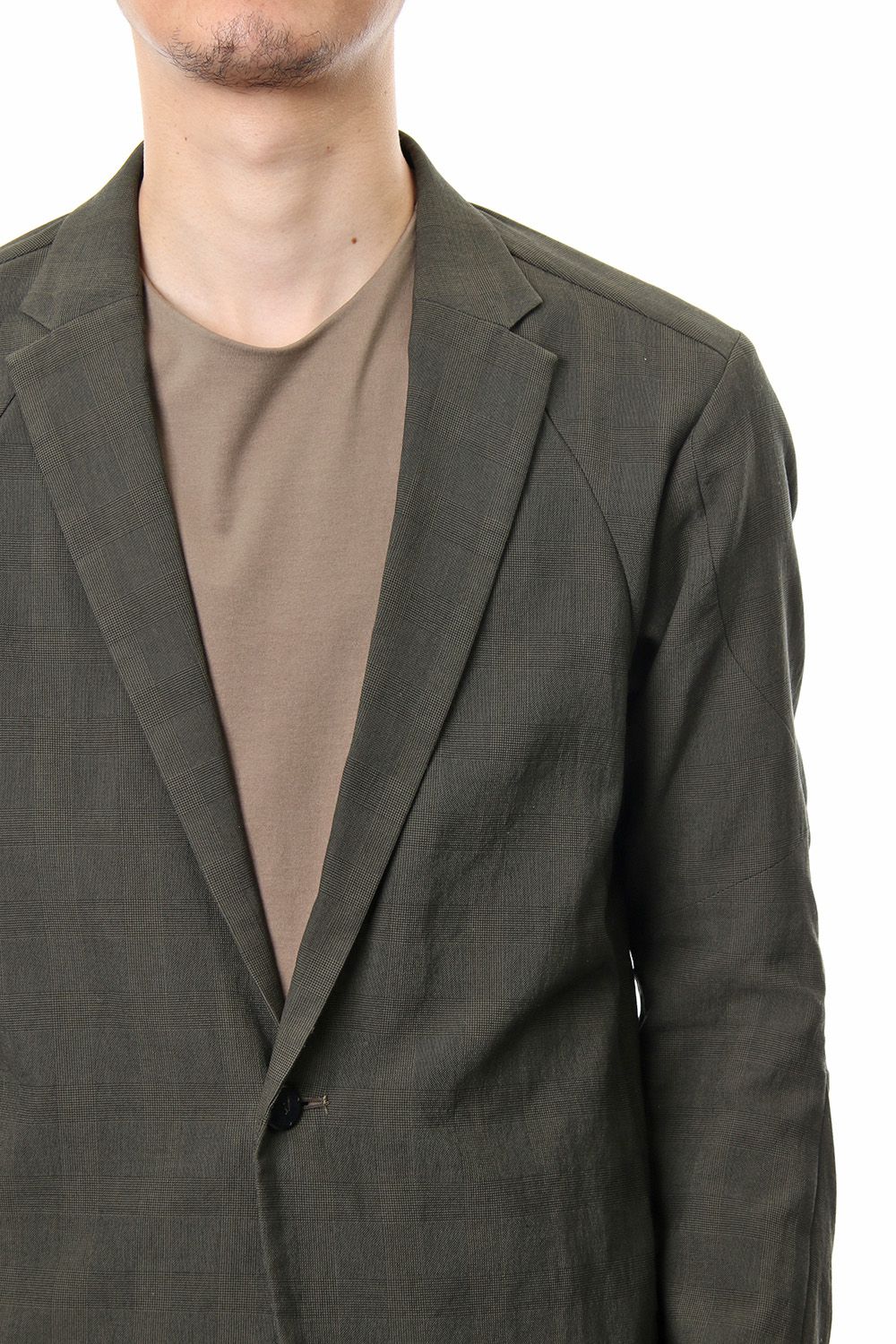 Jacket Cotton Glen Check - Moss Green