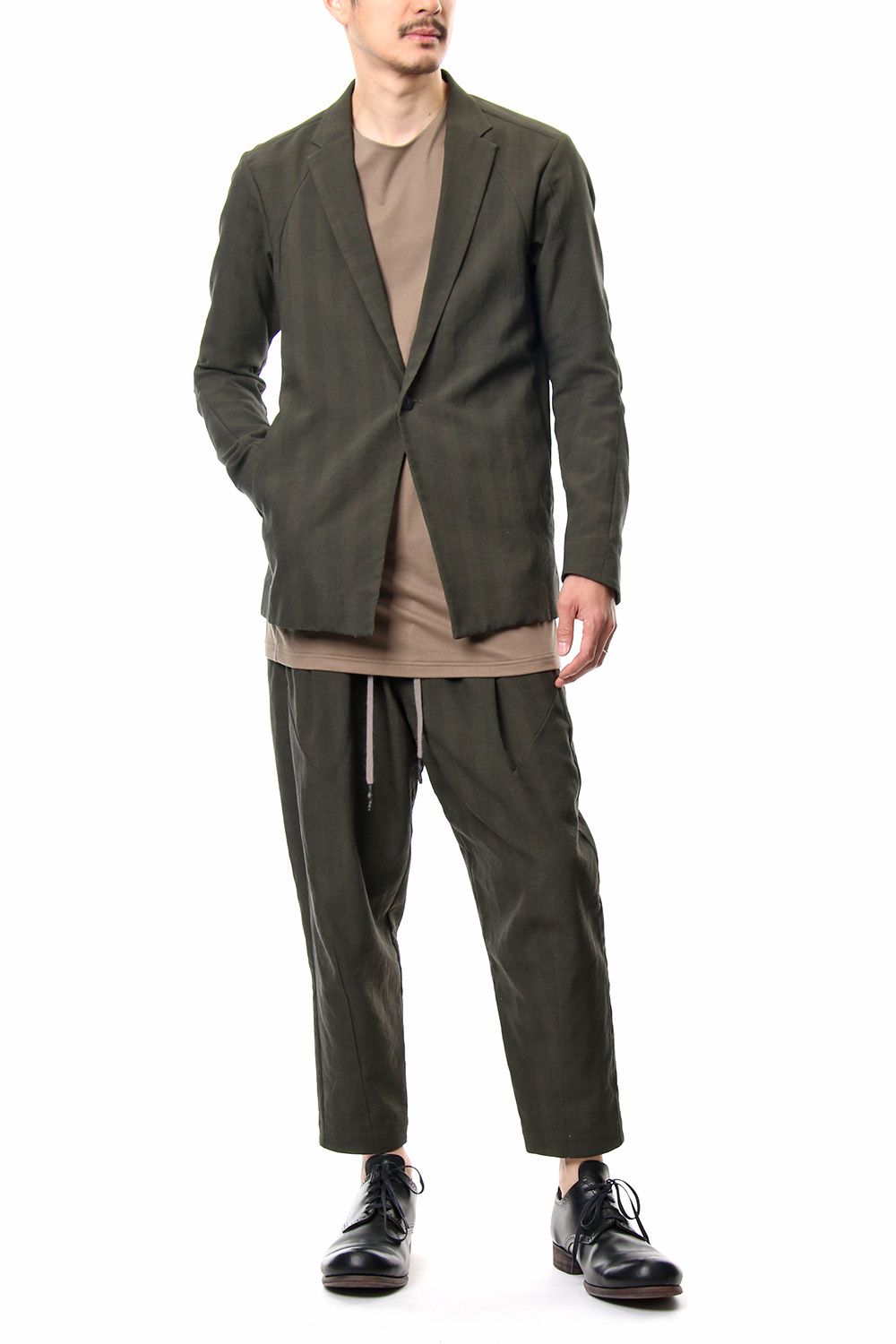 Jacket Cotton Glen Check - Moss Green