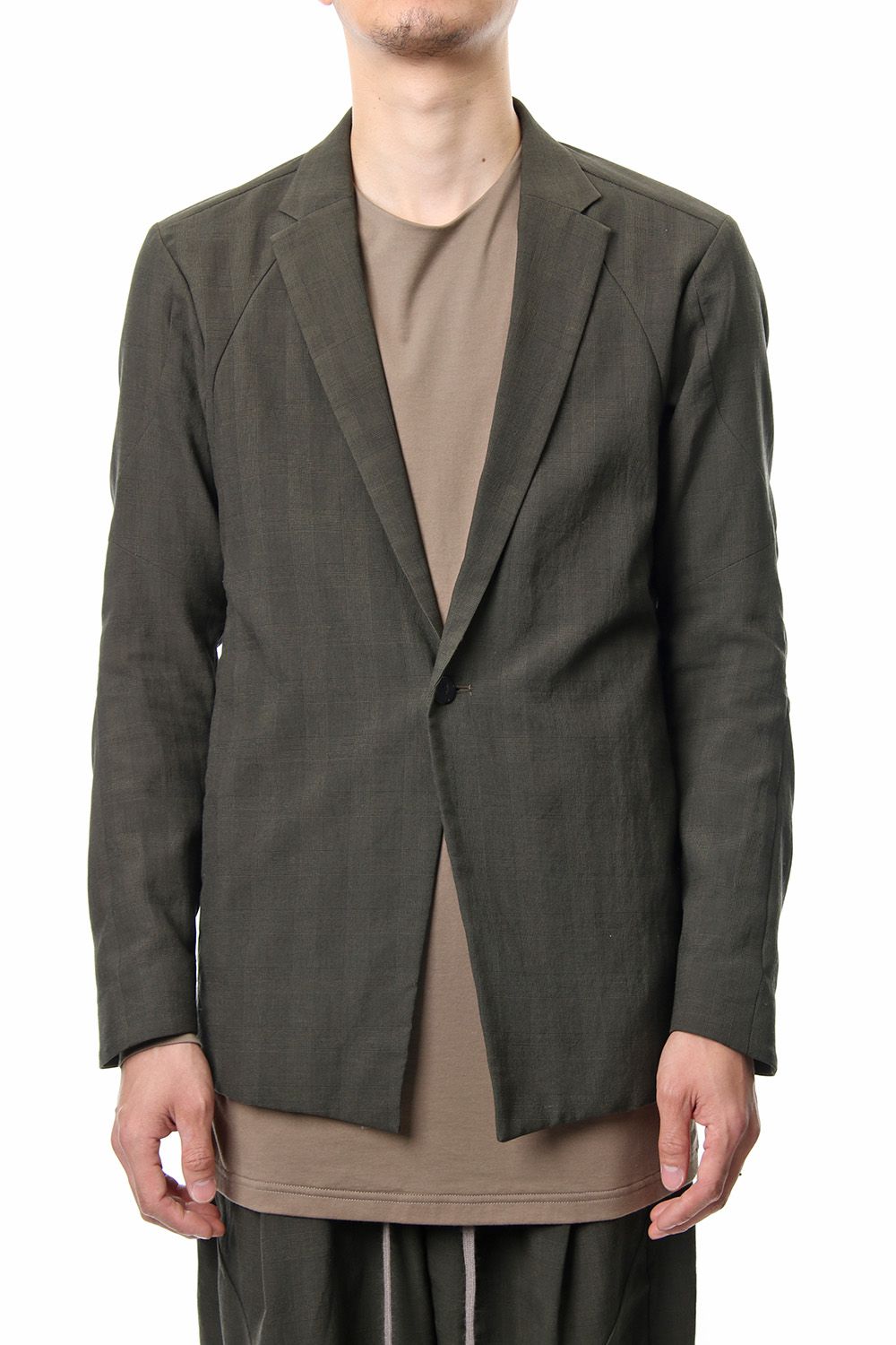 Jacket Cotton Glen Check - Moss Green