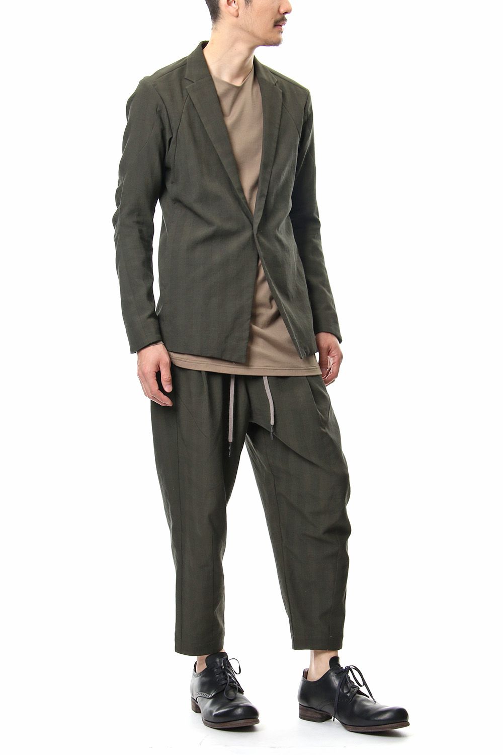 Jacket Cotton Glen Check - Moss Green